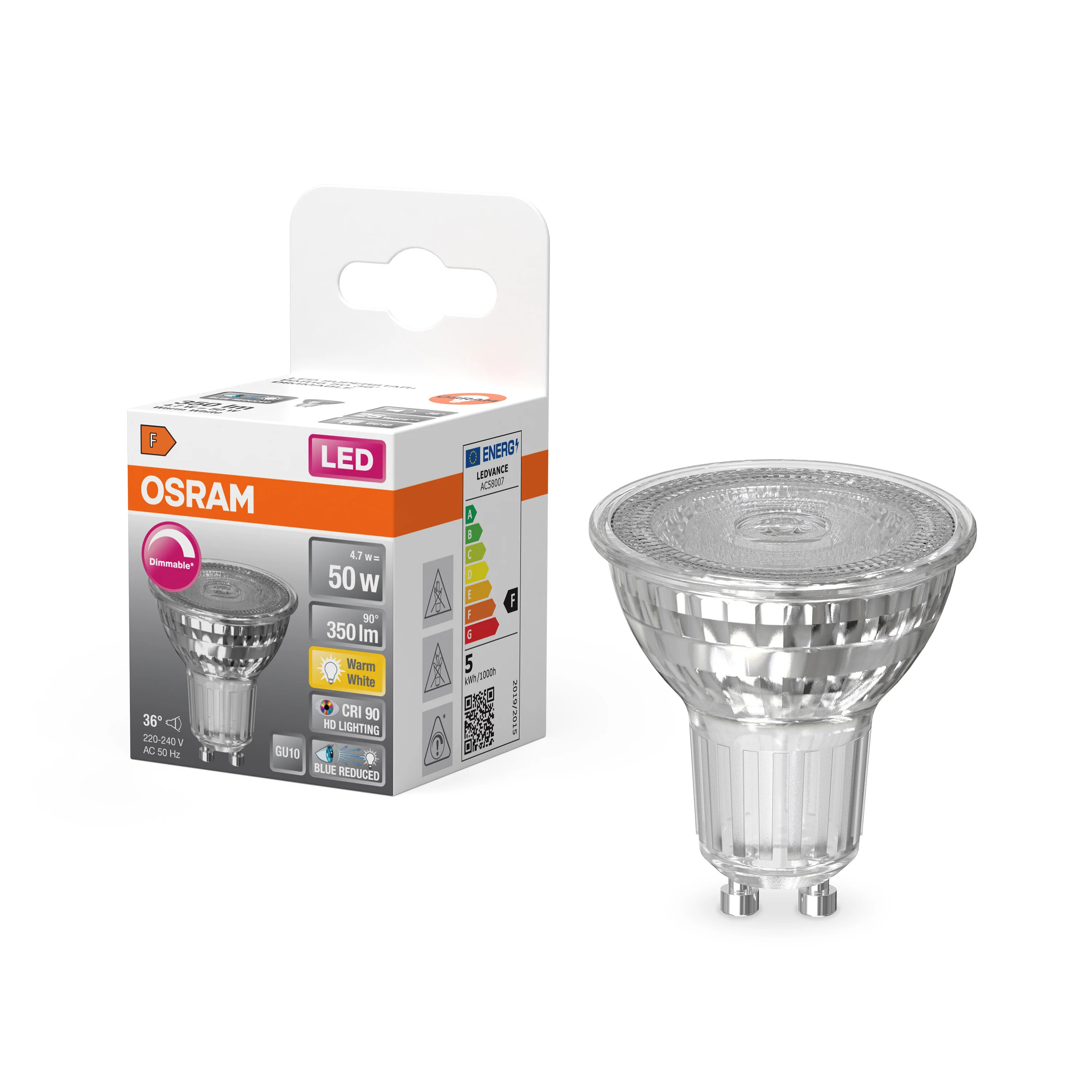 Żarówka LED OSRAM LED Superstar Plus PAR16 50 36° DIM 4.7W 927 GU10 - Image 4
