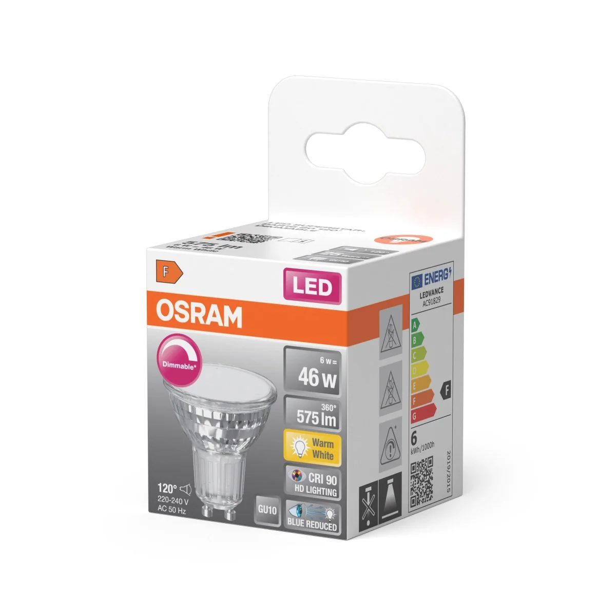 Żarówka LED OSRAM LED Superstar Plus PAR16 80 120° DIM 6W 927 GU10 - Image 2