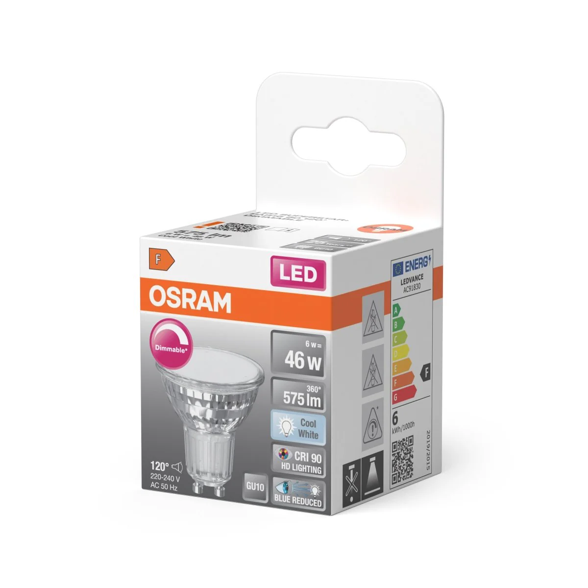 Żarówka LED OSRAM LED Superstar Plus PAR16 80 120° DIM 6W 940 GU10 - Image 2
