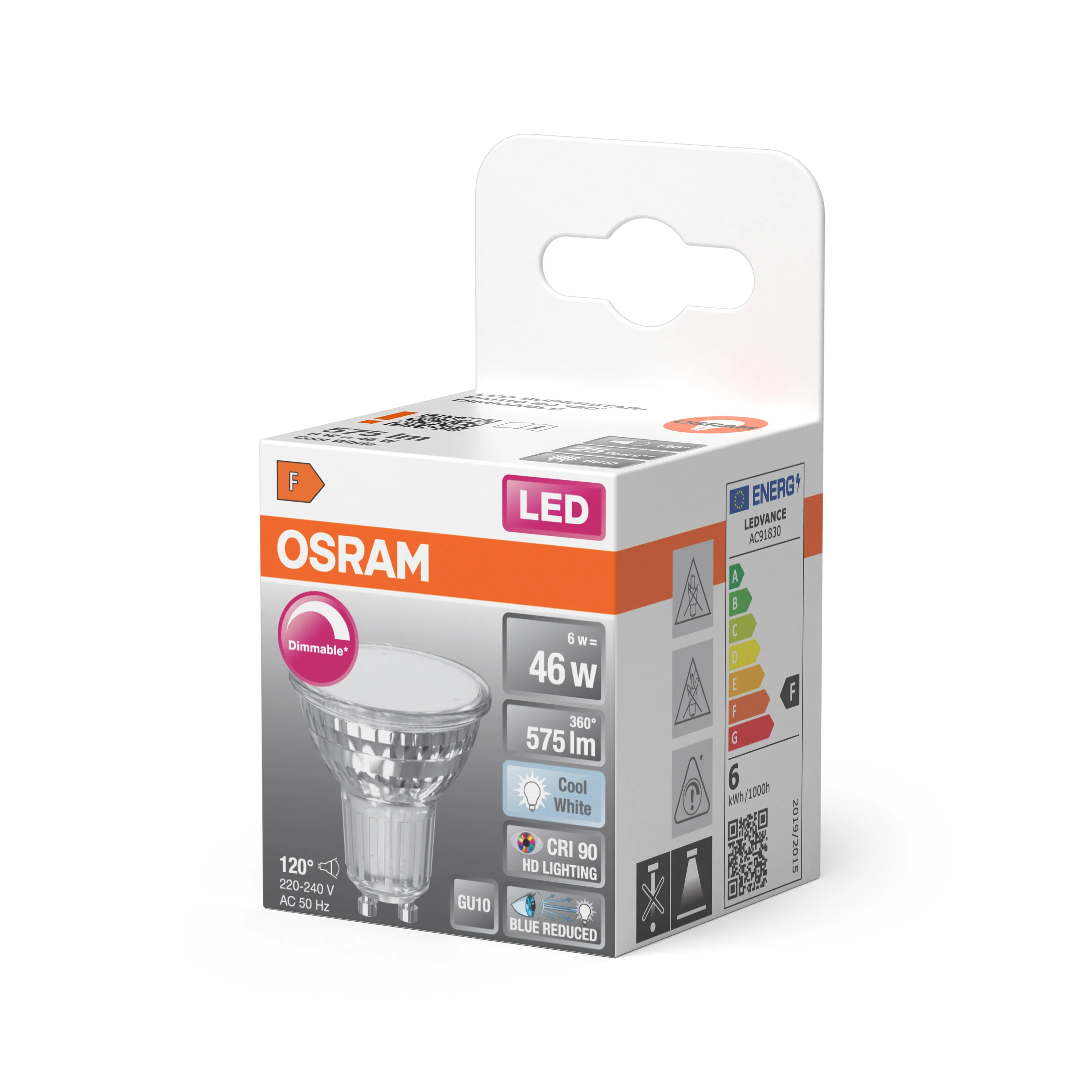 Żarówka LED OSRAM LED Superstar Plus PAR16 80 120° DIM 6W 940 GU10 - Image 5