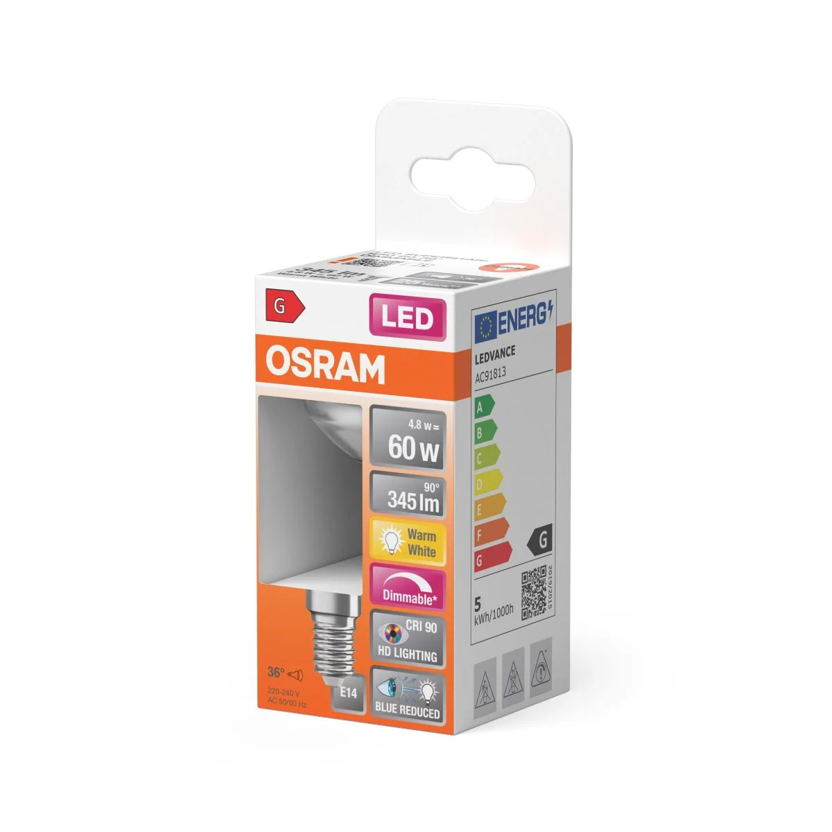 Żarówka LED OSRAM LED Superstar Plus R50 60 36° DIM 4.8W 927 E14 - Image 2