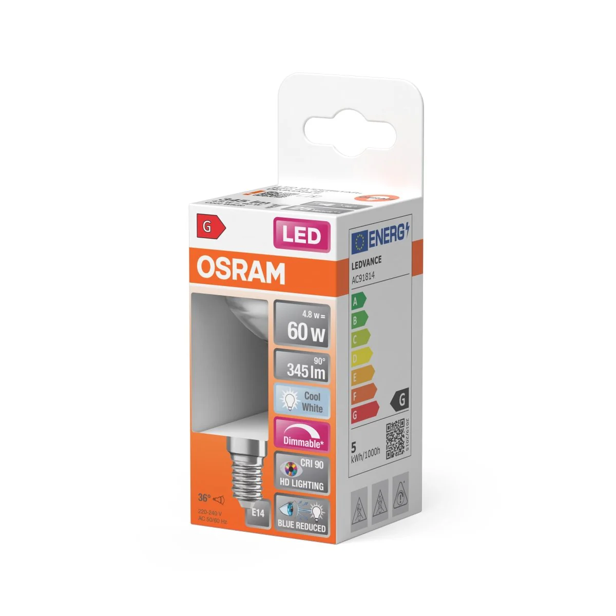 Żarówka LED OSRAM LED Superstar Plus R50 60 36° DIM 4.8W 940 E14 - Image 2