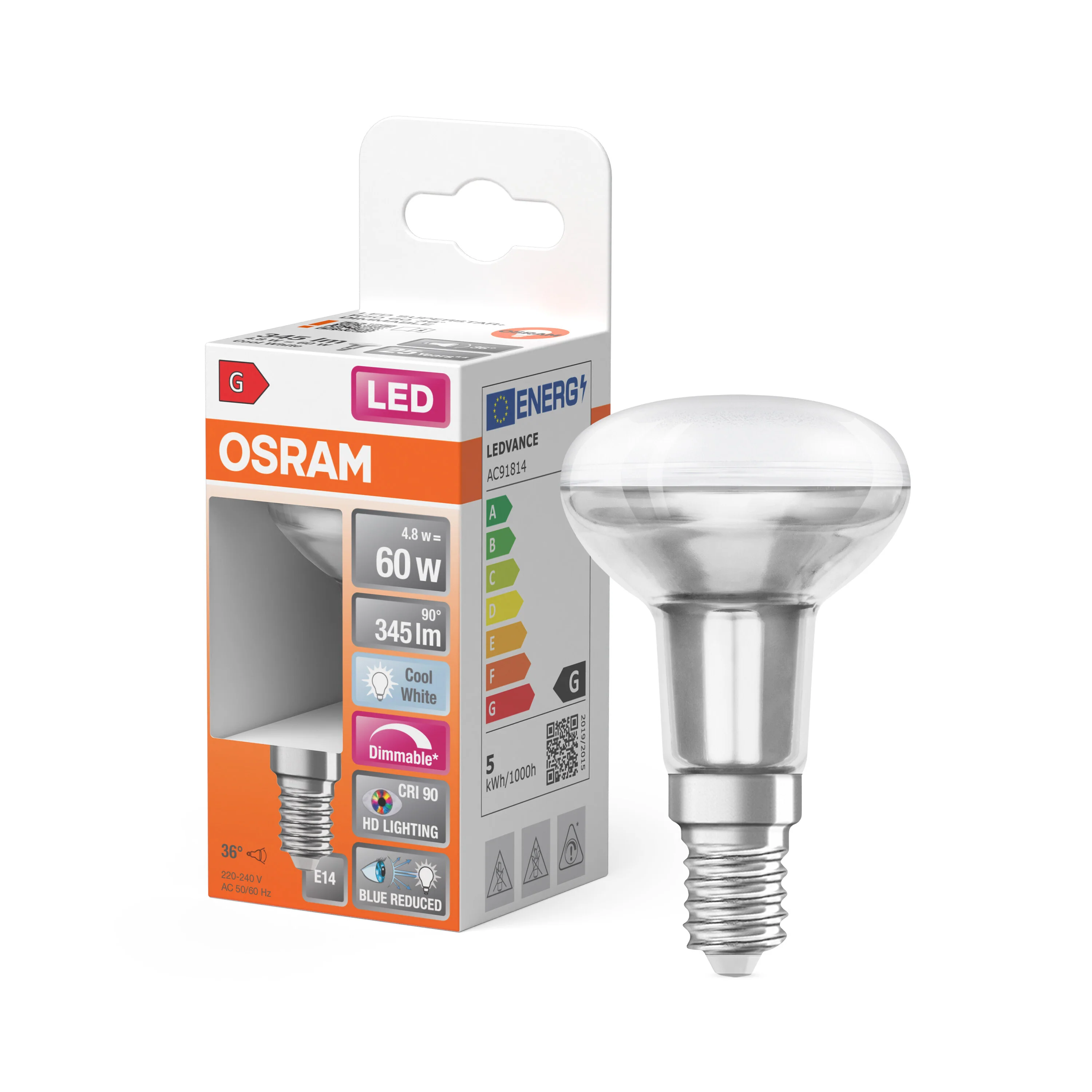 Żarówka LED OSRAM LED Superstar Plus R50 60 36° DIM 4.8W 940 E14 - Image 4