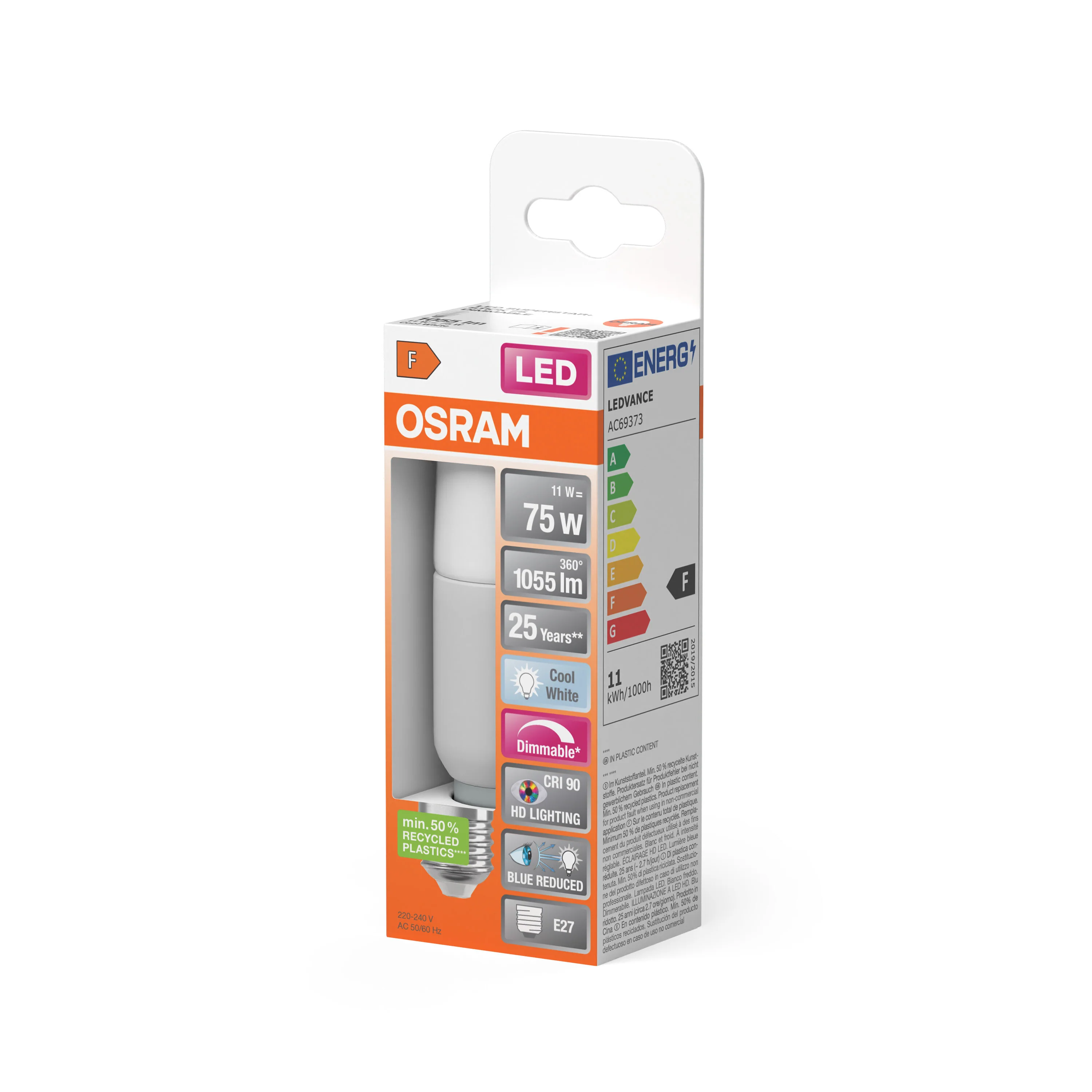 Żarówka LED OSRAM LED Superstar Plus Stick 75 DIM 11W 940 Frosted E27 - Image 5