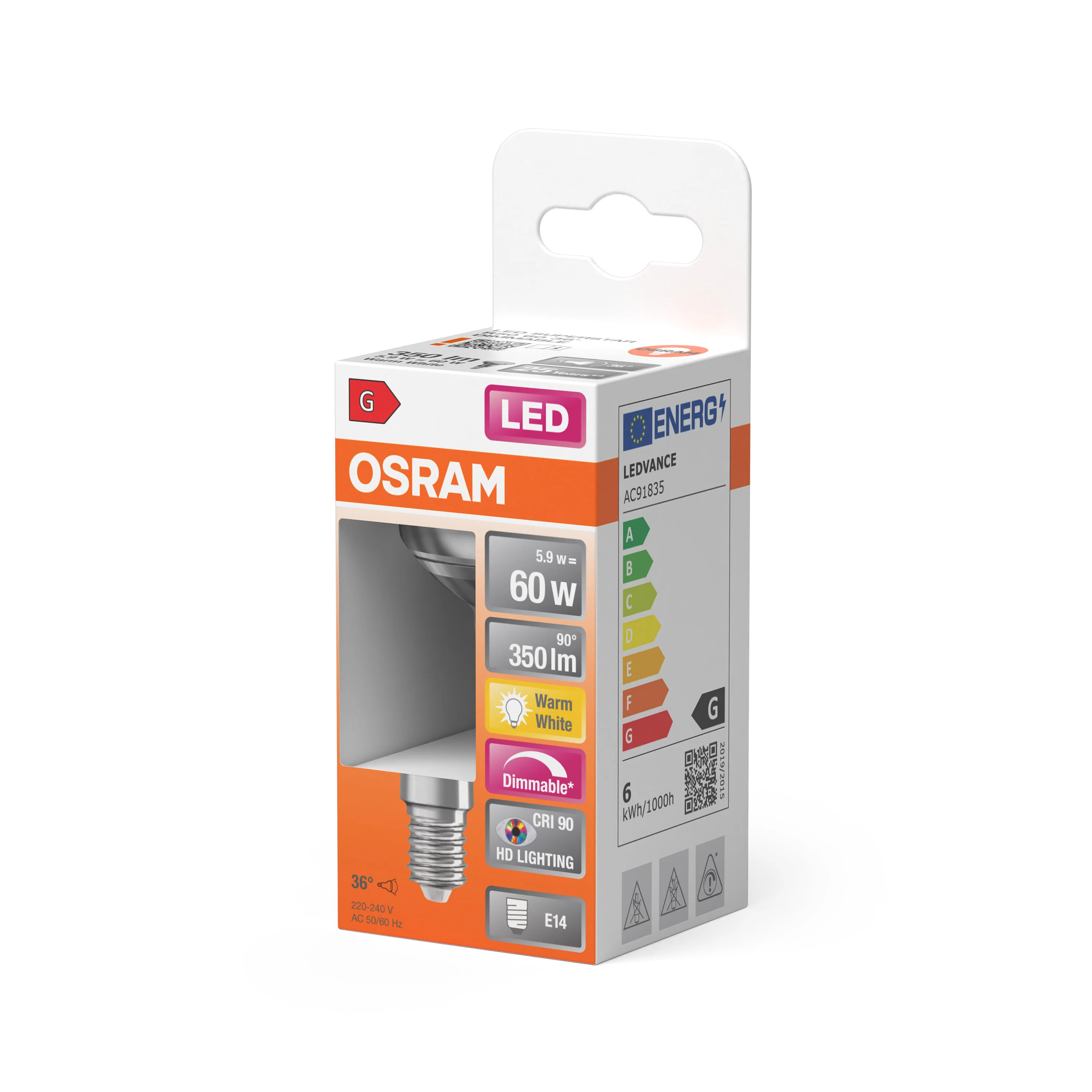 Żarówka LED OSRAM LED Superstar R50 60 36° DIM 5.9W 927 E14 - Image 5