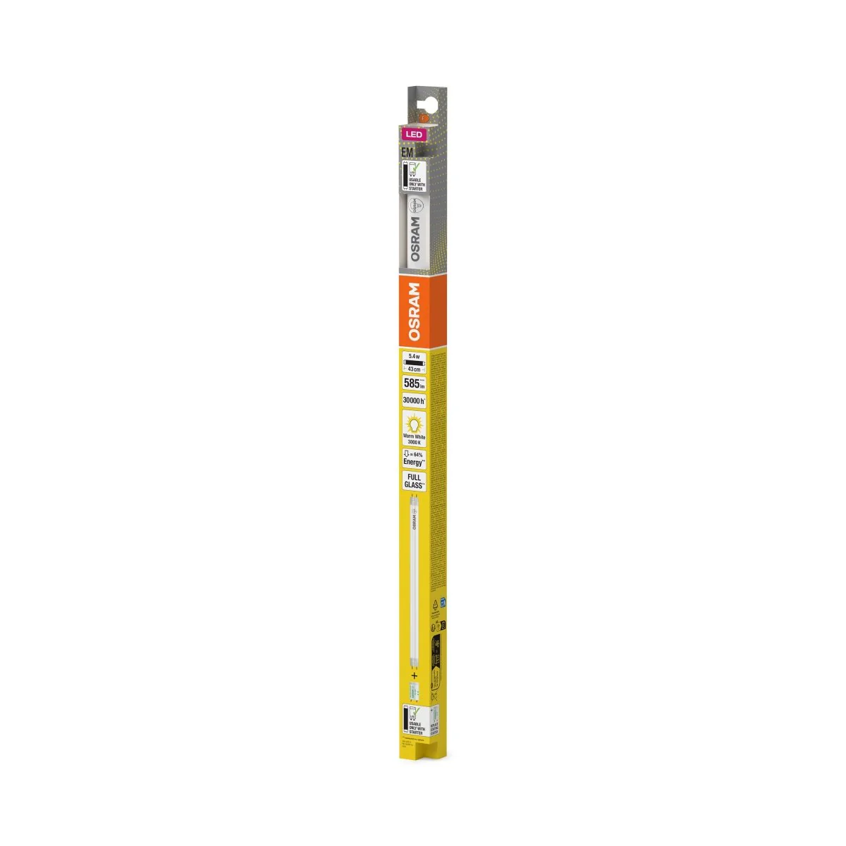 Żarówka LED OSRAM LED TUBE T8 15 EM 438 mm 5.4W 830 - Image 2