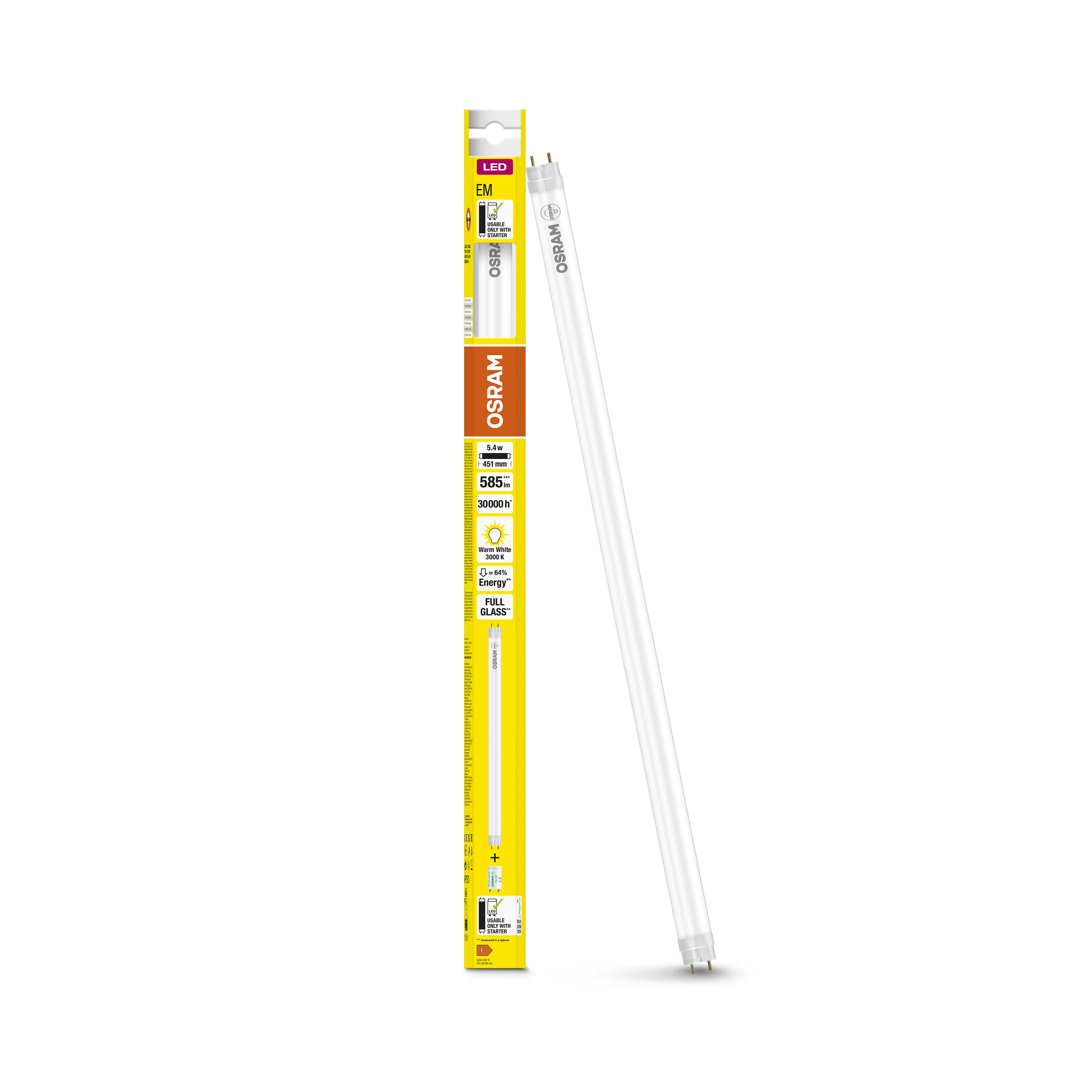 Żarówka LED OSRAM LED TUBE T8 15 EM 438 mm 5.4W 830 - Image 5