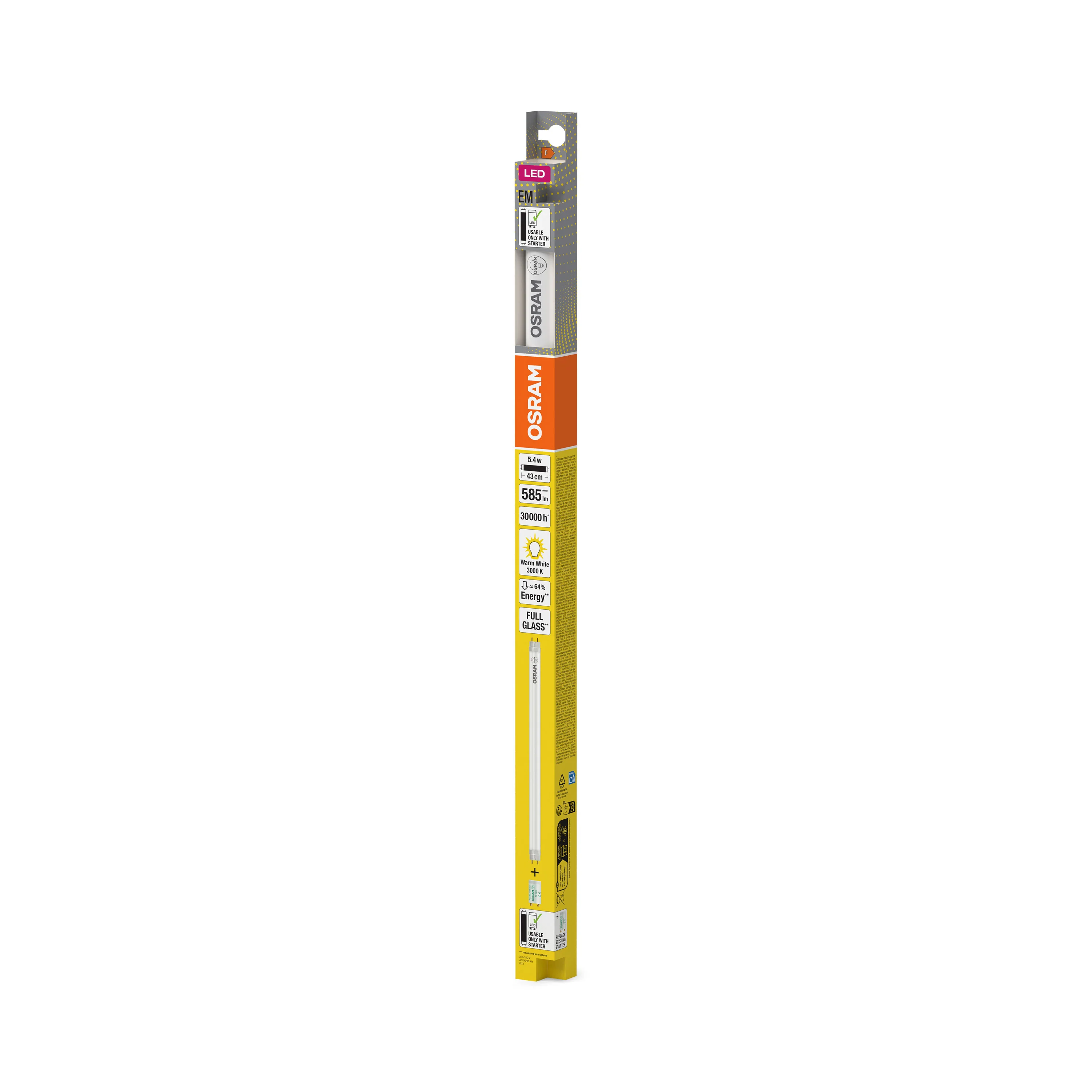 Żarówka LED OSRAM LED TUBE T8 15 EM 438 mm 5.4W 830 - Image 6