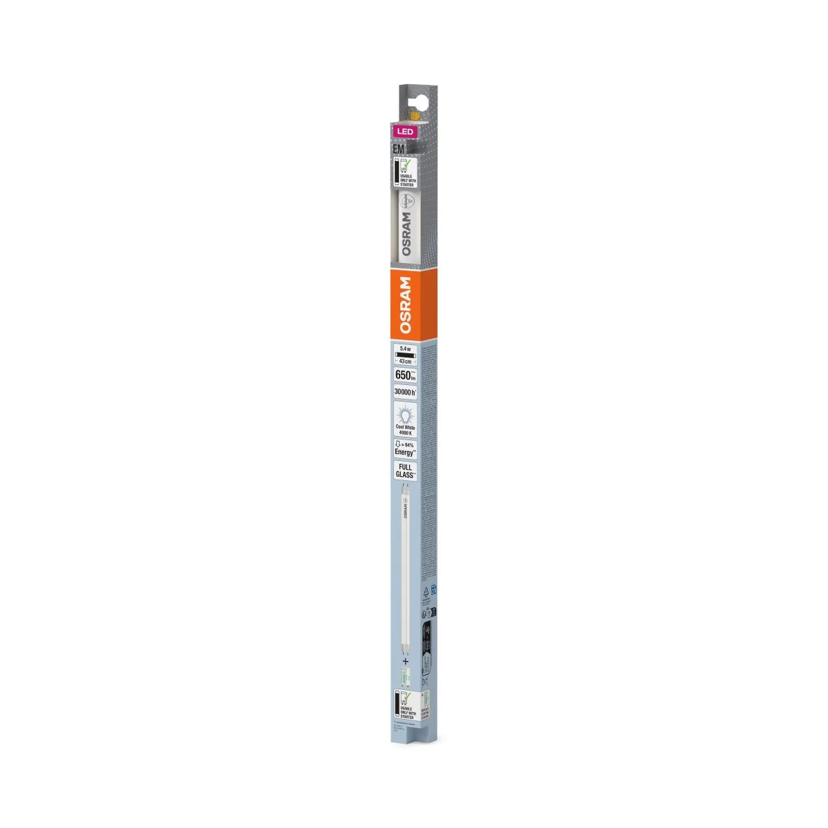 Żarówka LED OSRAM LED TUBE T8 15 EM 438 mm 5.4W 840 - Image 2