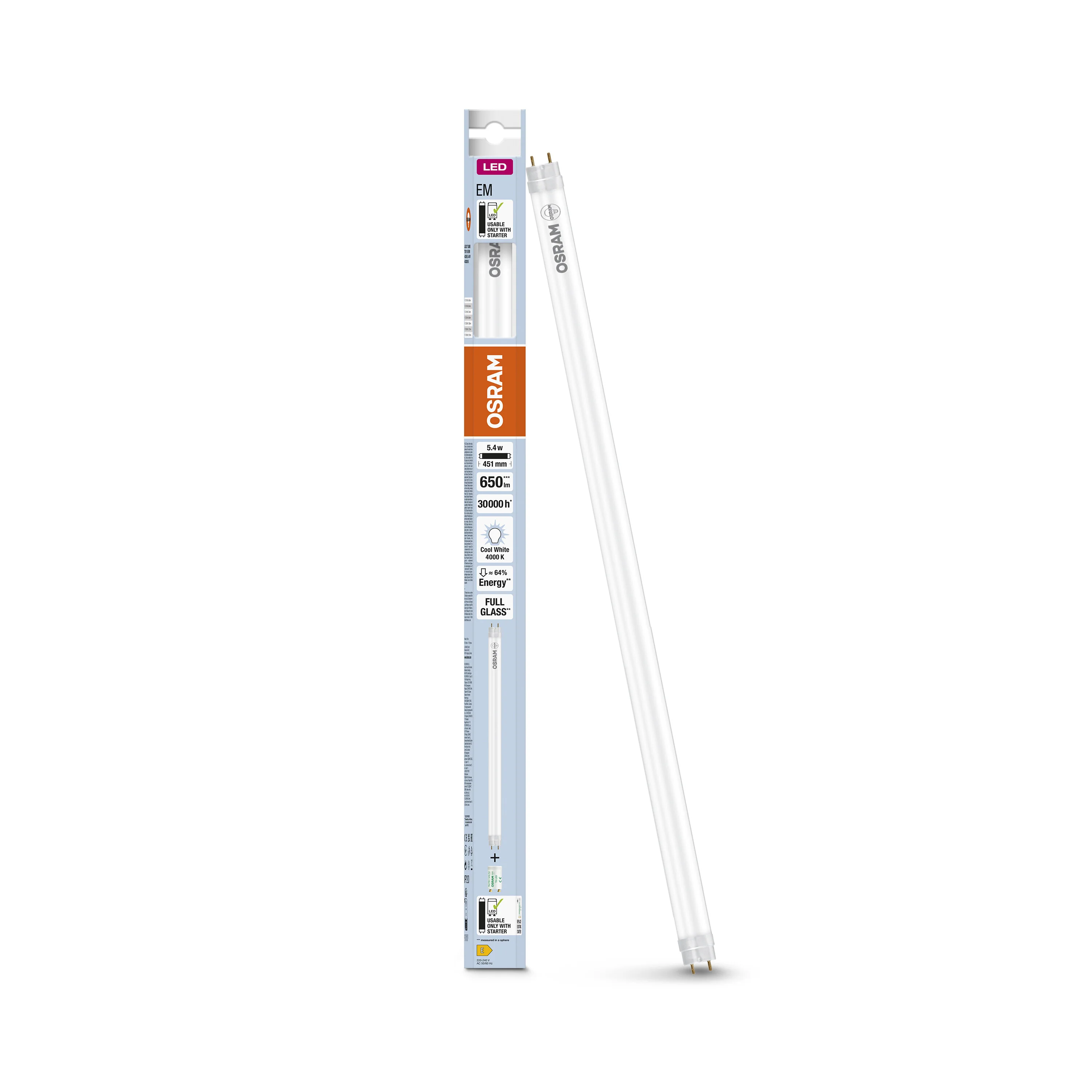 Żarówka LED OSRAM LED TUBE T8 15 EM 438 mm 5.4W 840 - Image 5