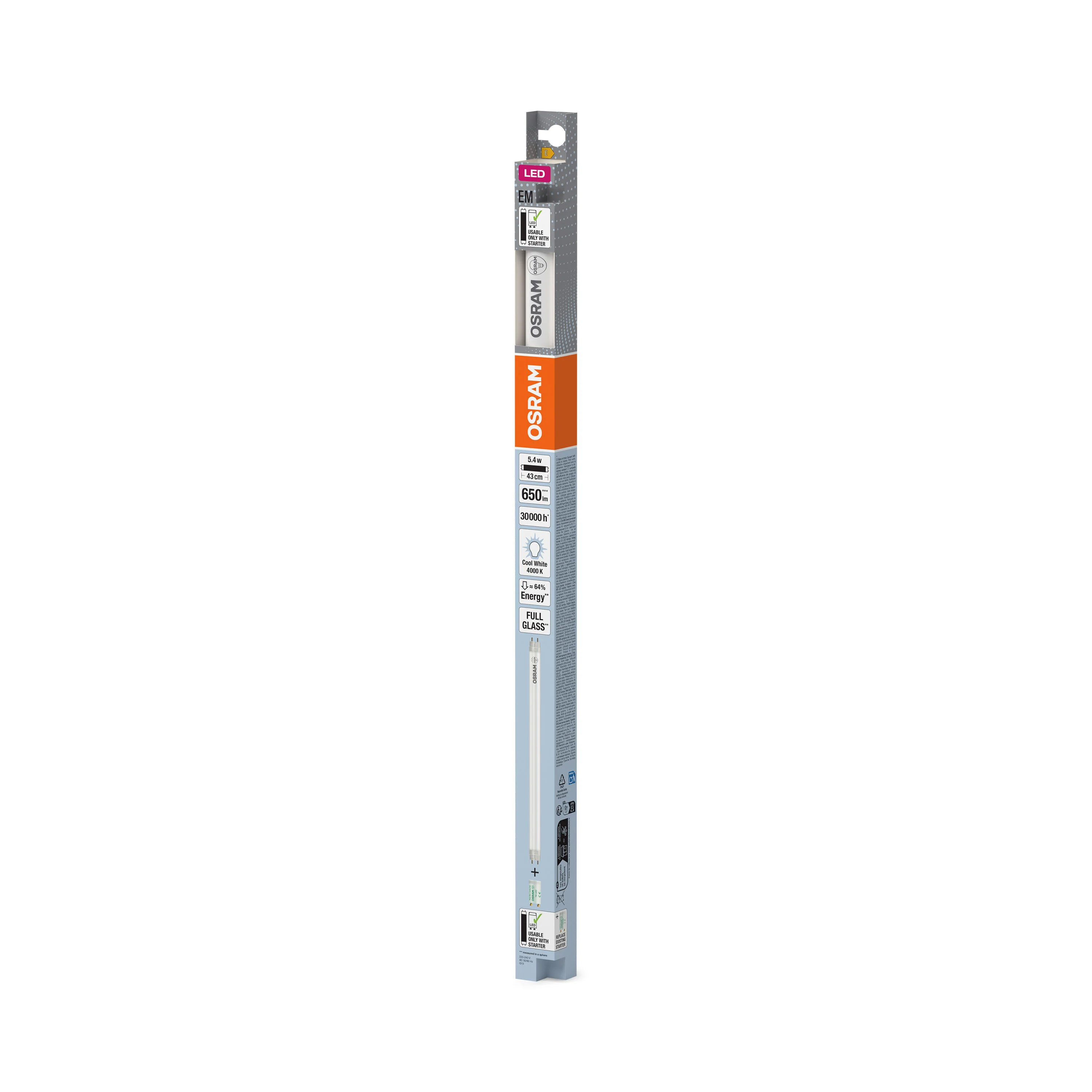 Żarówka LED OSRAM LED TUBE T8 15 EM 438 mm 5.4W 840 - Image 6