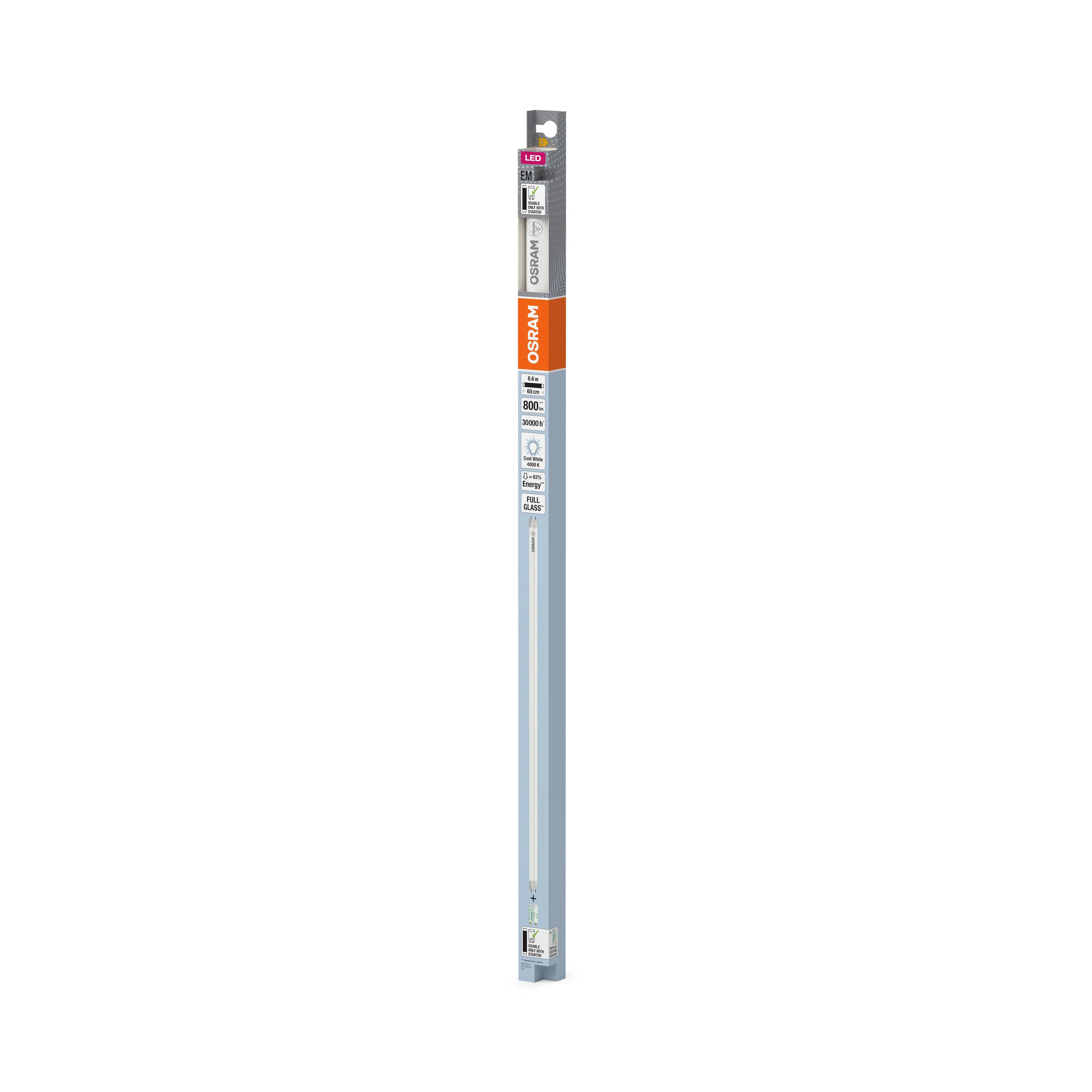 Żarówka LED OSRAM LED TUBE T8 18 EM 600 mm 6.6W 840 - Image 6
