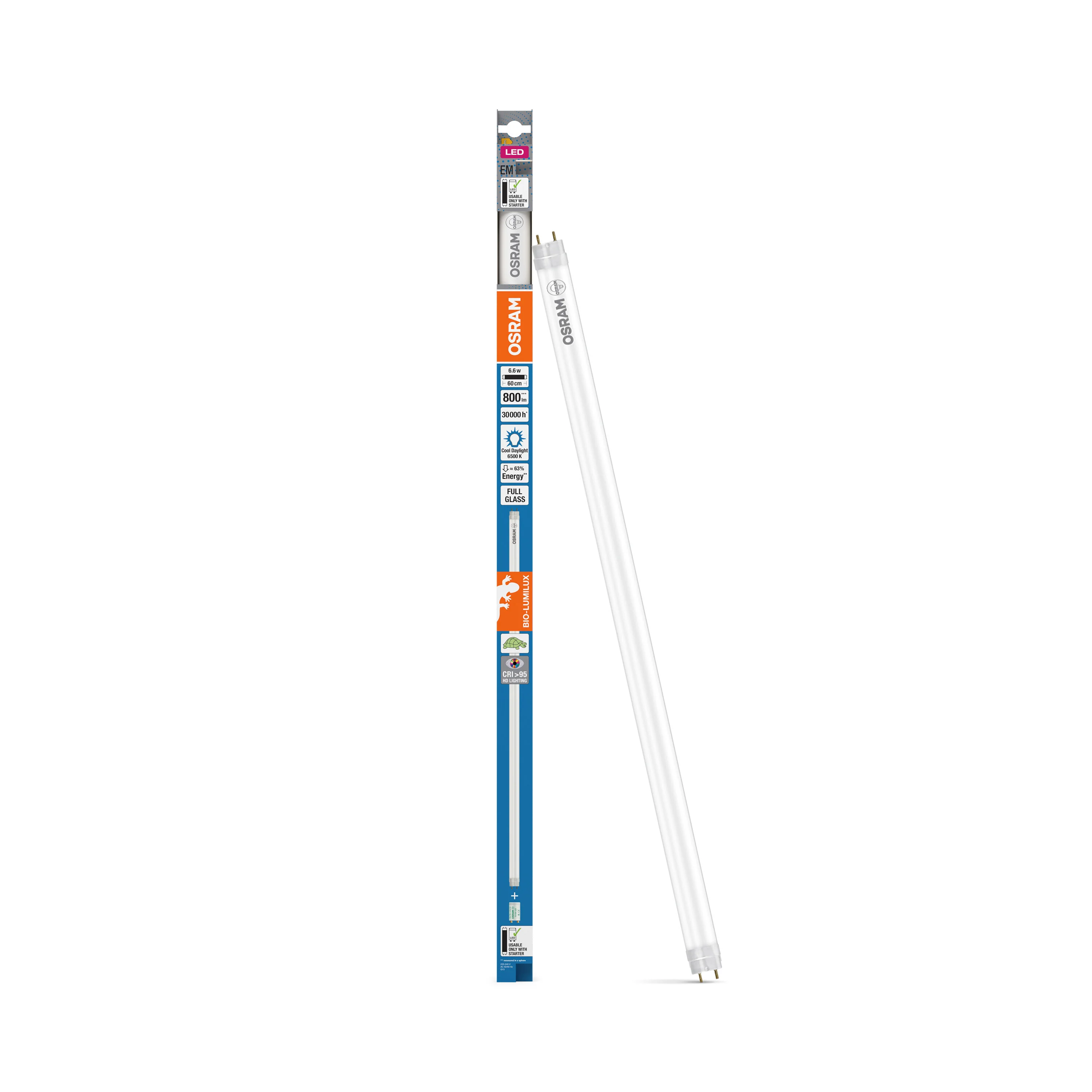 Żarówka LED OSRAM LED TUBE T8 18 EM BIO-LUMILUX 600 mm 6.6W 965 - Image 5