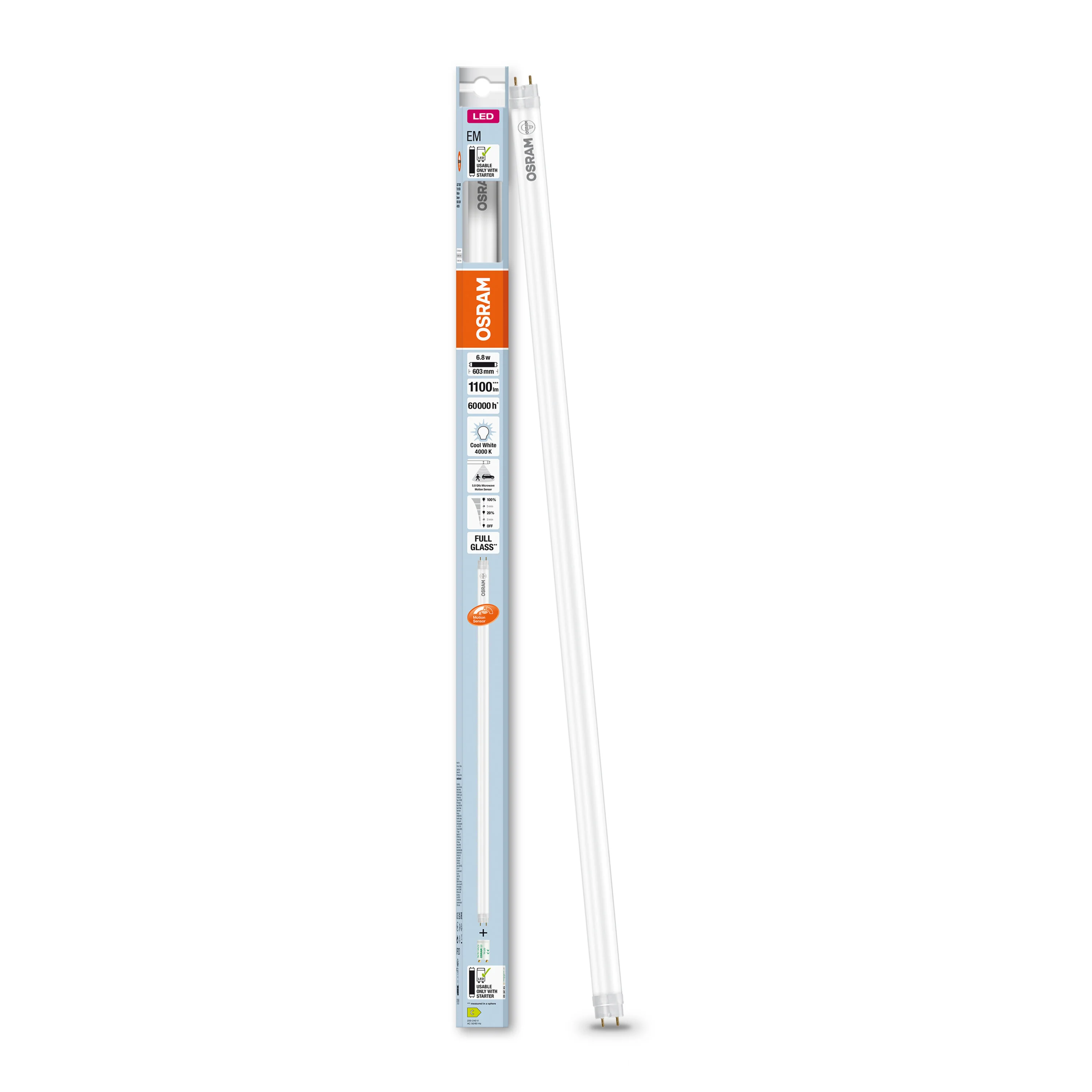 Żarówka LED OSRAM LED TUBE T8 18 EM MOTION SENSOR 600 mm 6.8W 840 - Image 5
