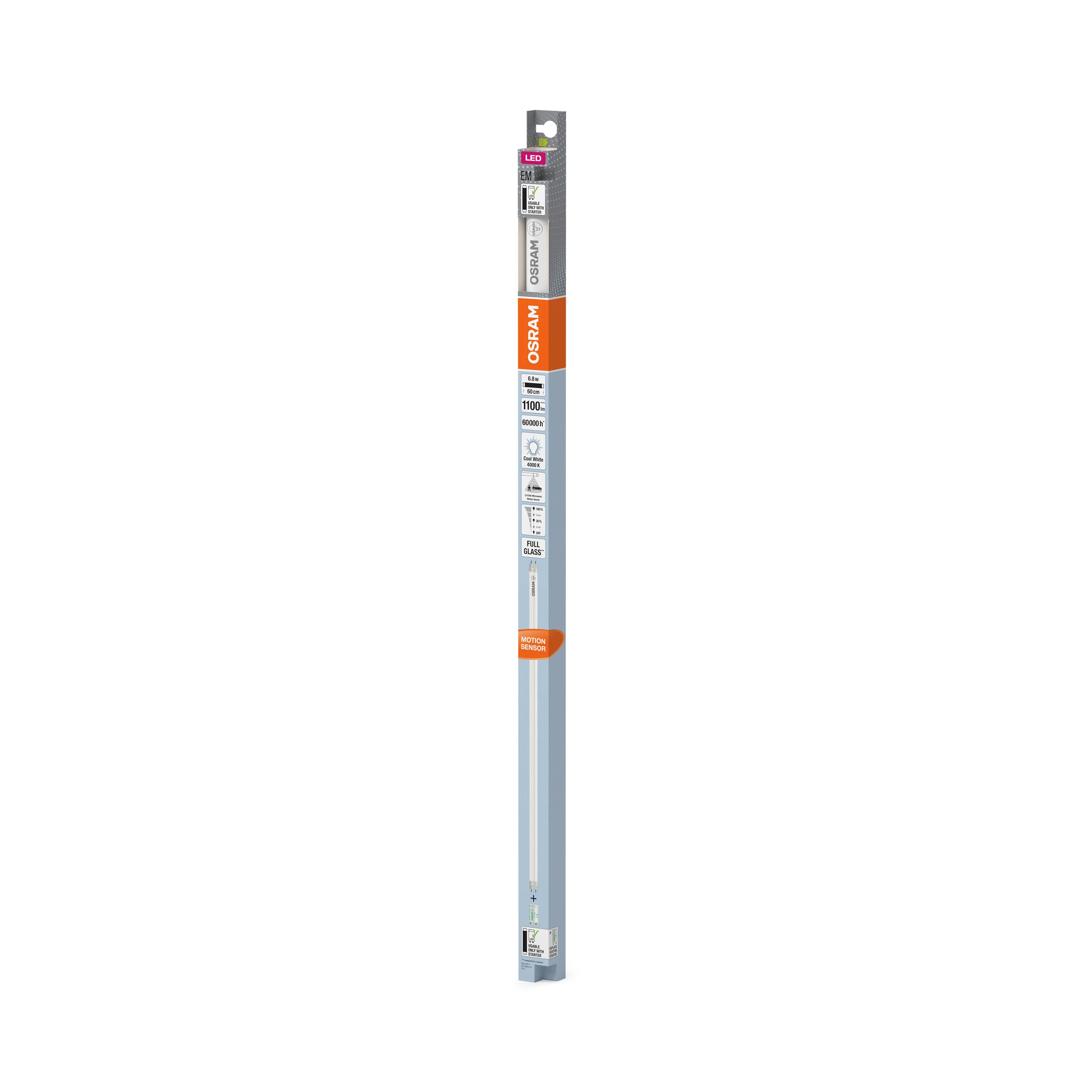 Żarówka LED OSRAM LED TUBE T8 18 EM MOTION SENSOR 600 mm 6.8W 840 - Image 6