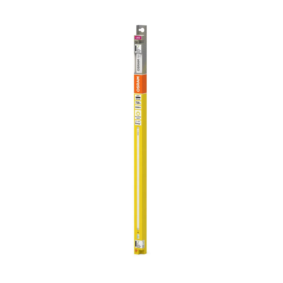 Żarówka LED OSRAM LED TUBE T8 18 EM PLASTIC 600 mm 6.6W 830 - Image 2