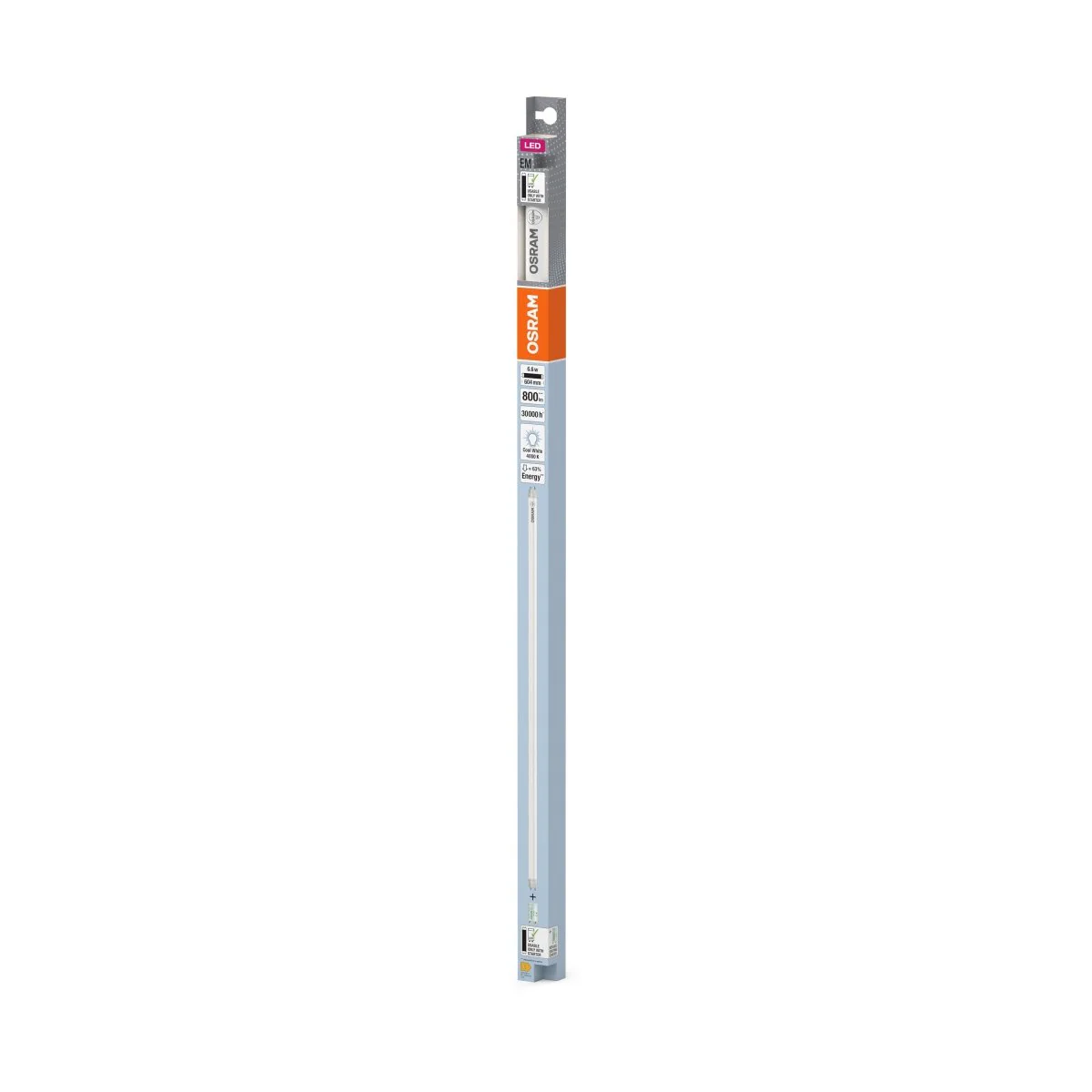 Żarówka LED OSRAM LED TUBE T8 18 EM PLASTIC 600 mm 6.6W 840 - Image 2