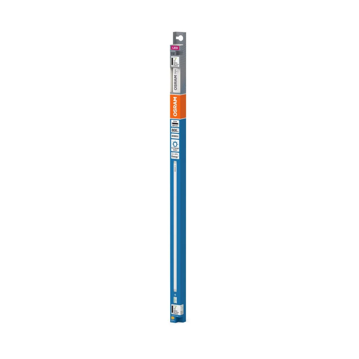 Żarówka LED OSRAM LED TUBE T8 18 EM PLASTIC 600 mm 6.6W 865 - Image 2