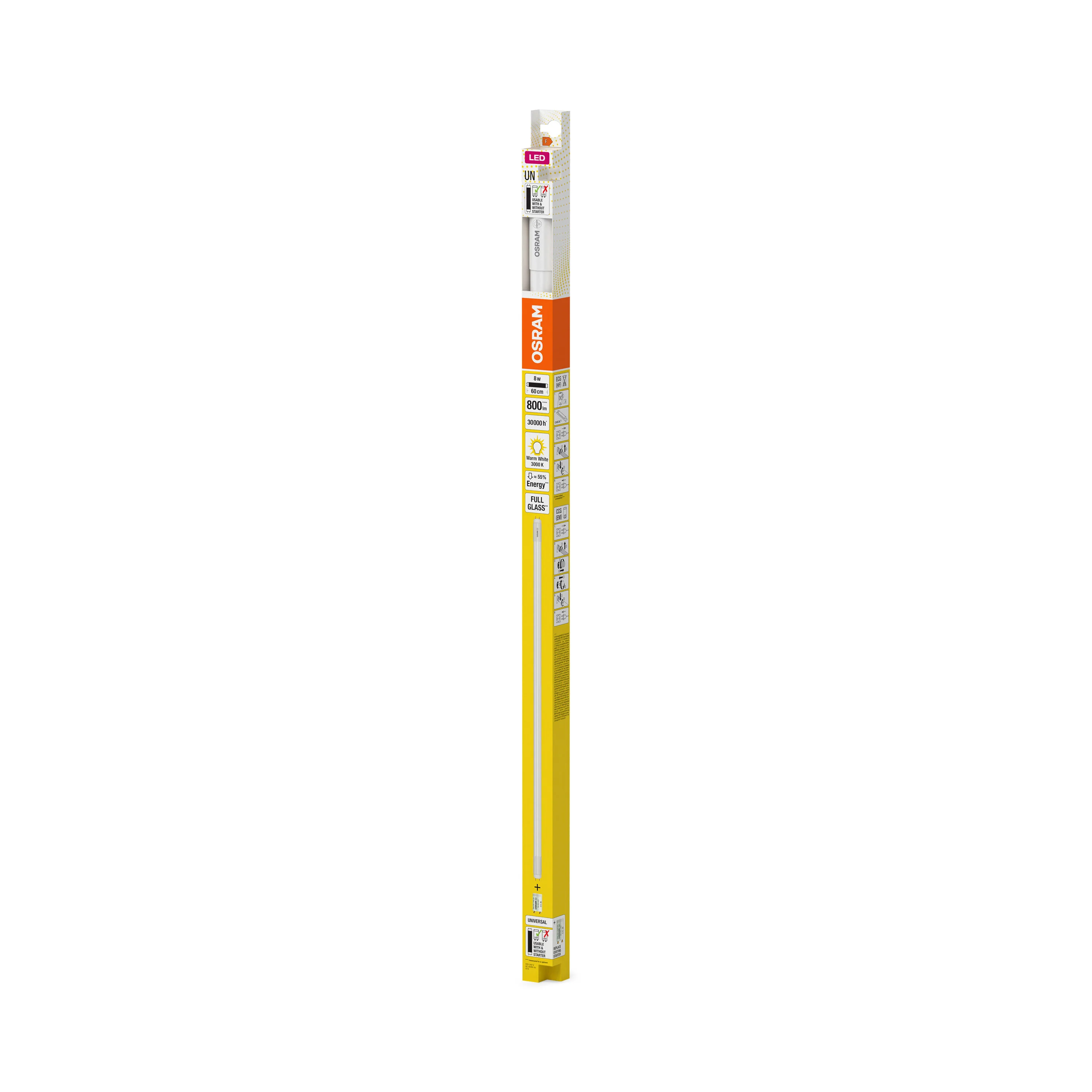 Żarówka LED OSRAM LED TUBE T8 18 UNIVERSAL 600 mm 8W 830 - Image 6