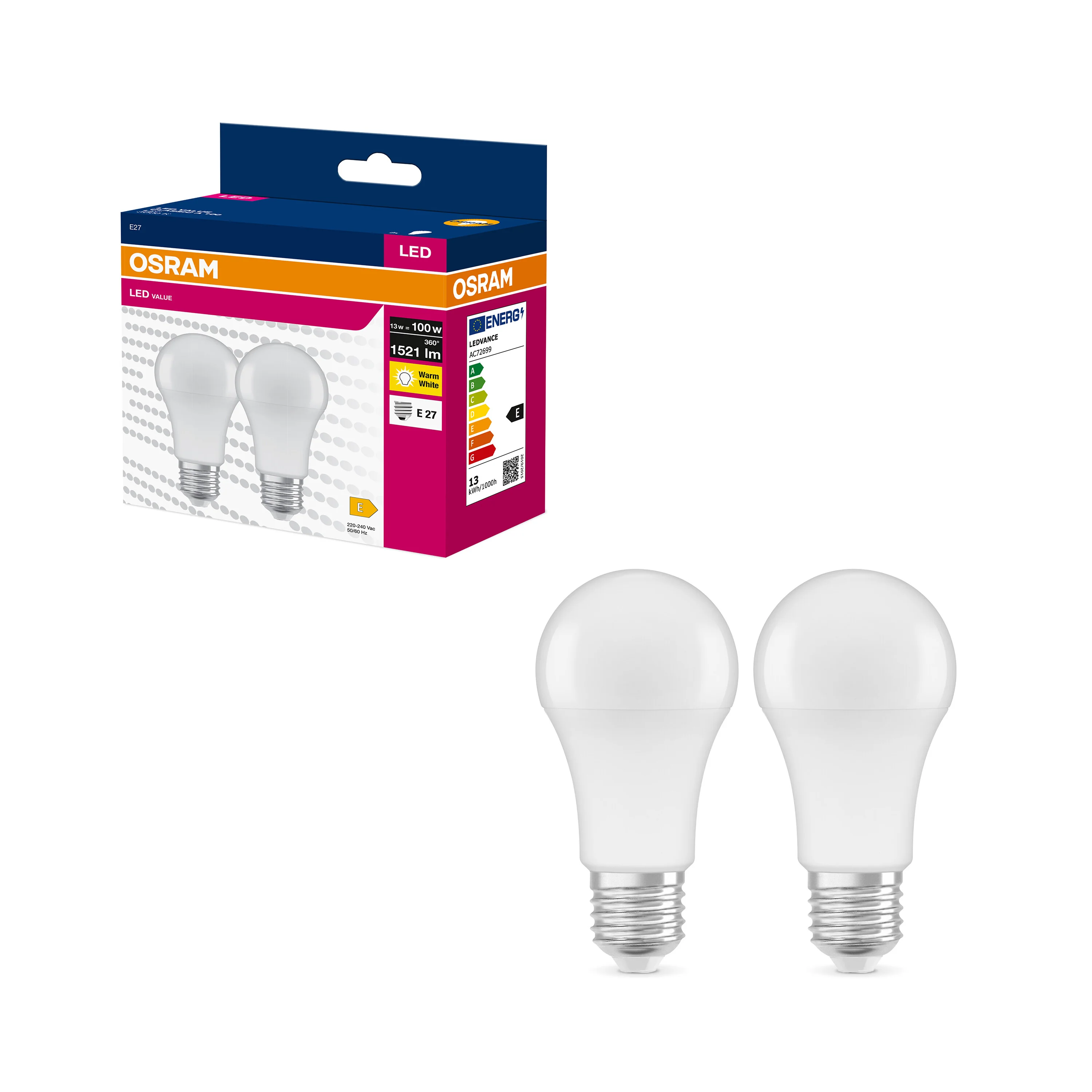 Żarówka LED OSRAM LED VALUE CLAS A 100  13 W/3000 K E27 - Image 4
