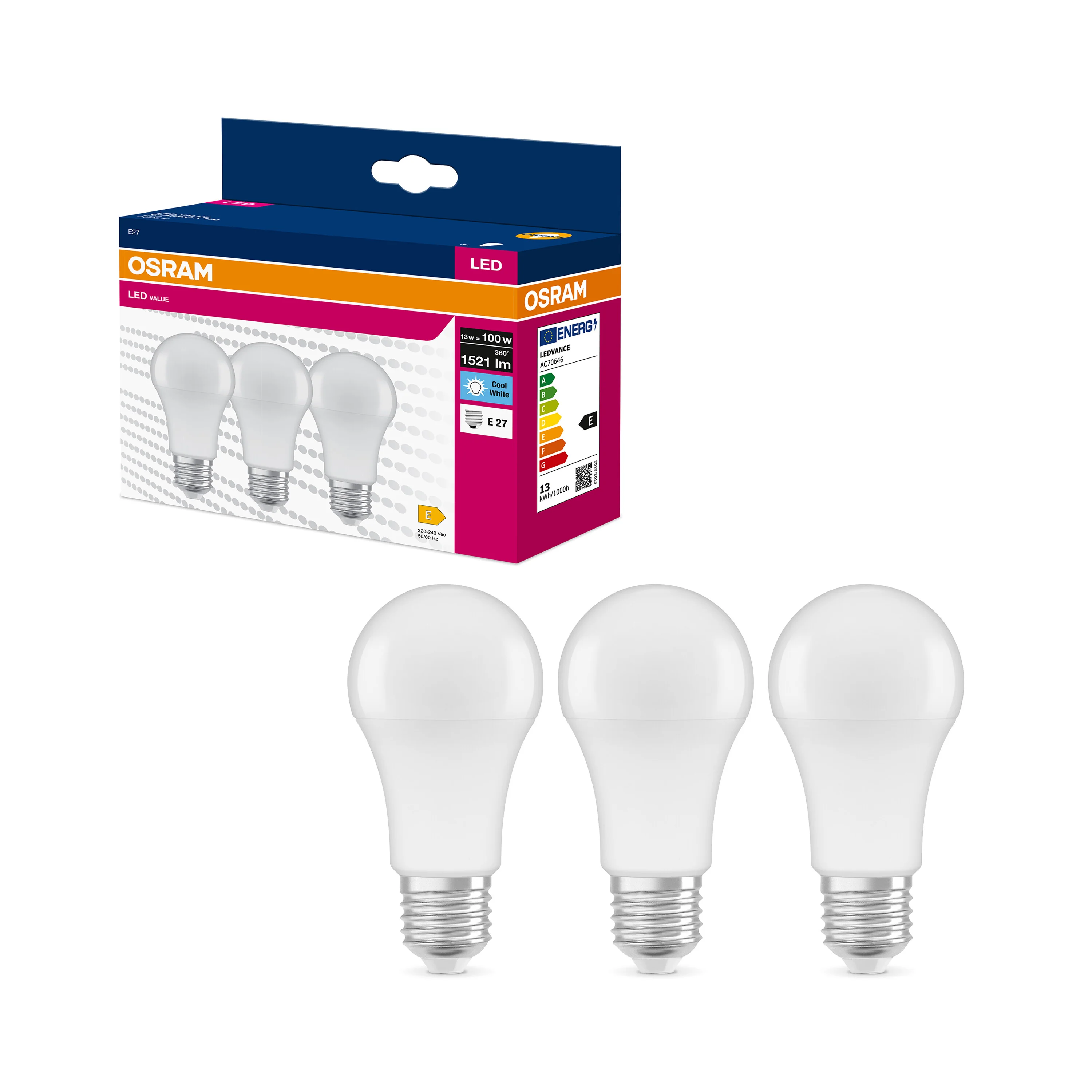 Żarówka LED OSRAM LED VALUE CLAS A 100  13 W/4000 K E27 neutralna - Image 4