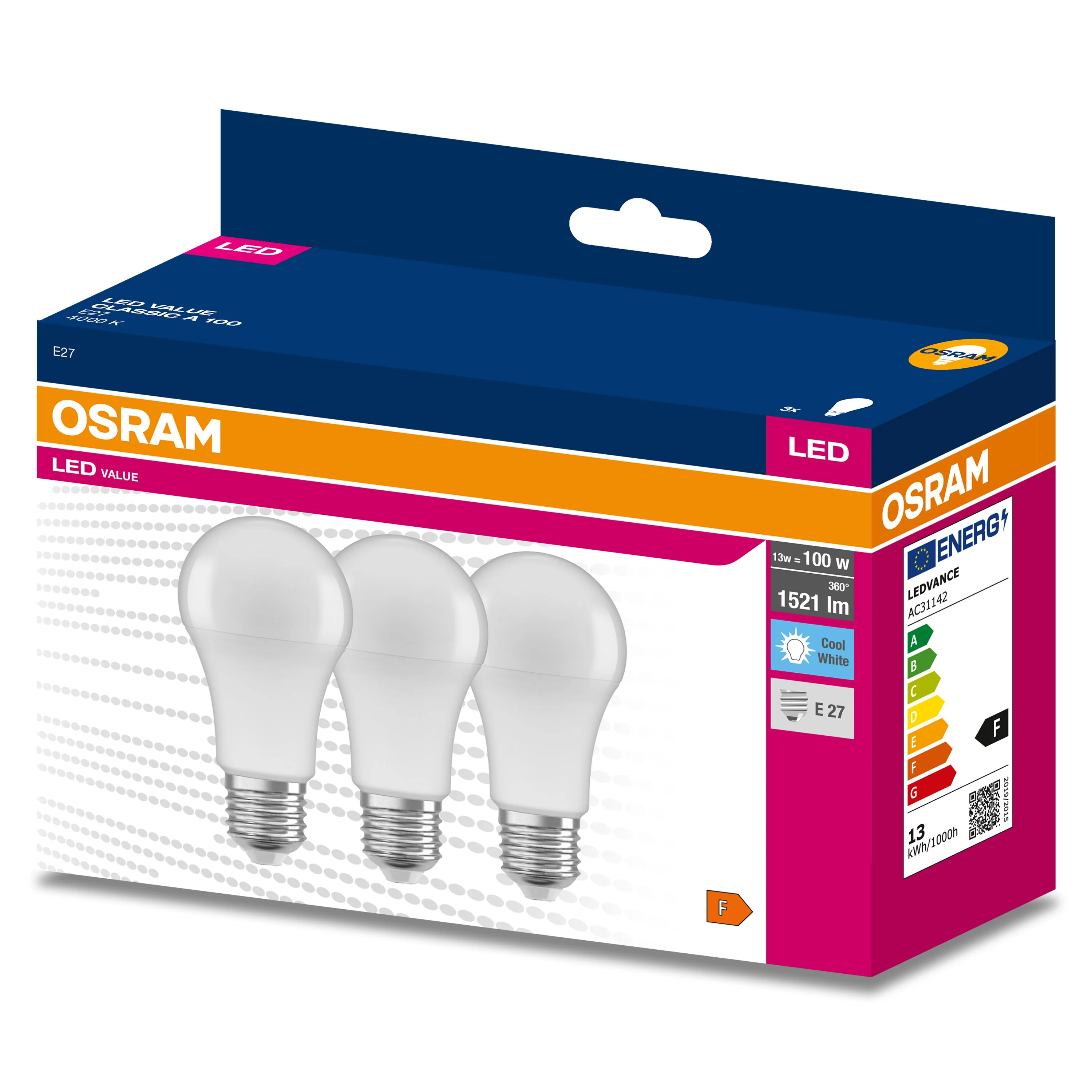 Żarówka LED OSRAM LED VALUE CLAS A 100  13 W/4000 K E27 neutralna - Image 5