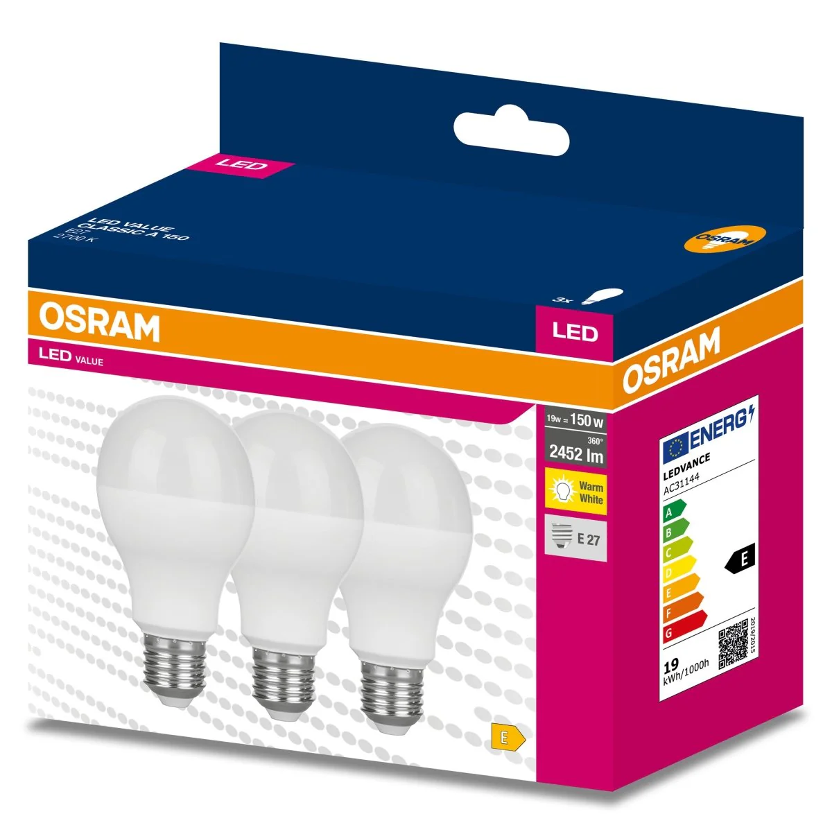Żarówka LED OSRAM LED VALUE CLAS A 150  19 W/2700 K E27 - Image 2