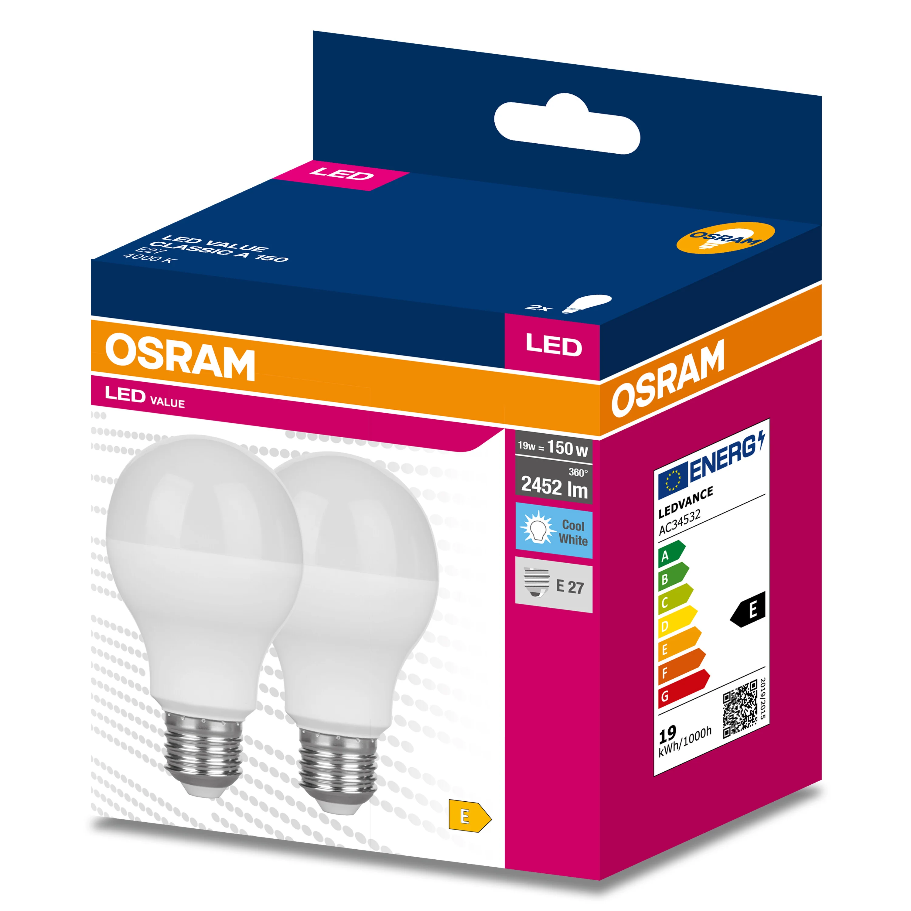 Żarówka LED OSRAM LED VALUE CLAS A 150  19 W/4000 K E27 - Image 5