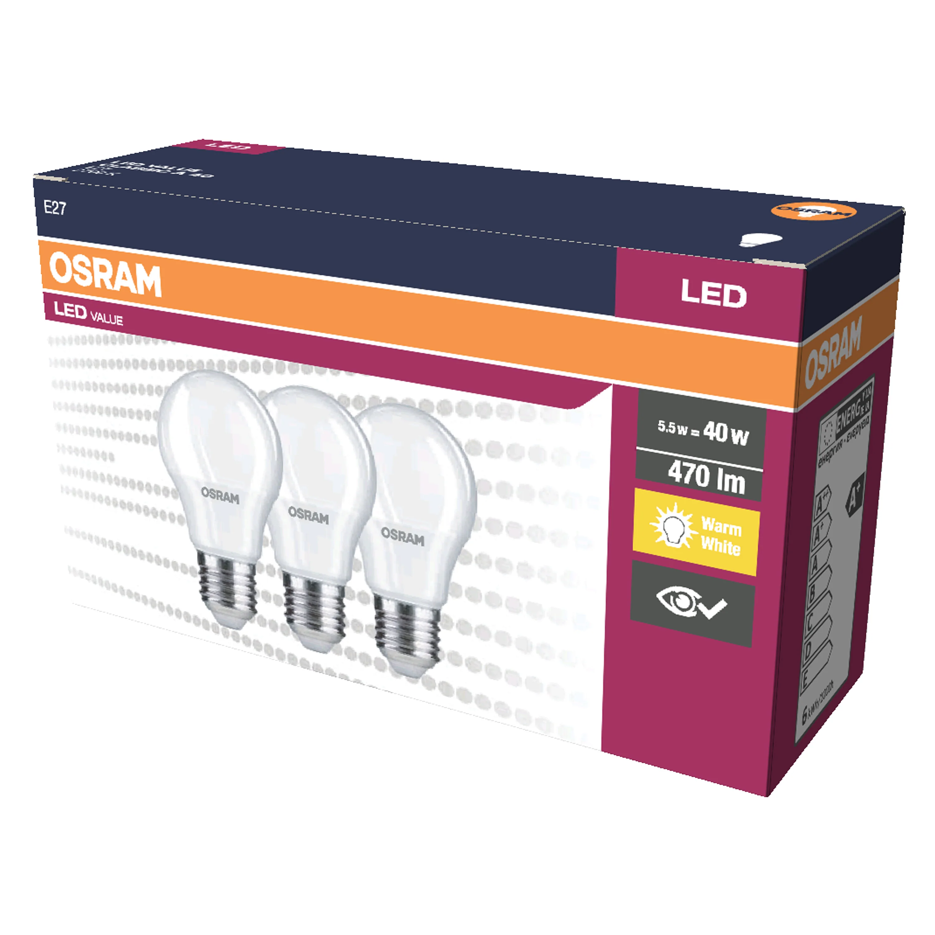Żarówka LED OSRAM LED VALUE CLAS A 40  4.9 W/2700 K E27  ciepła - Image 5