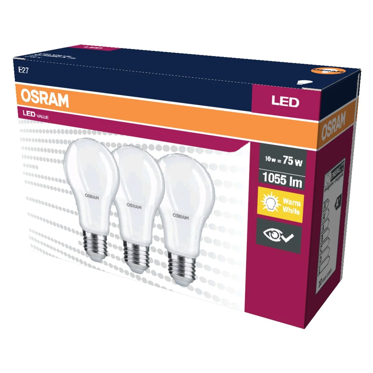 Żarówka LED OSRAM LED VALUE CLAS A 75  10 W/2700 K E27 ciepła - Image 2
