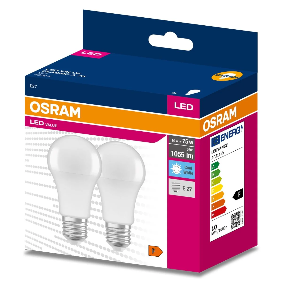 Żarówka LED OSRAM LED VALUE CLAS A 75  10 W/4000 K E27 - Image 2