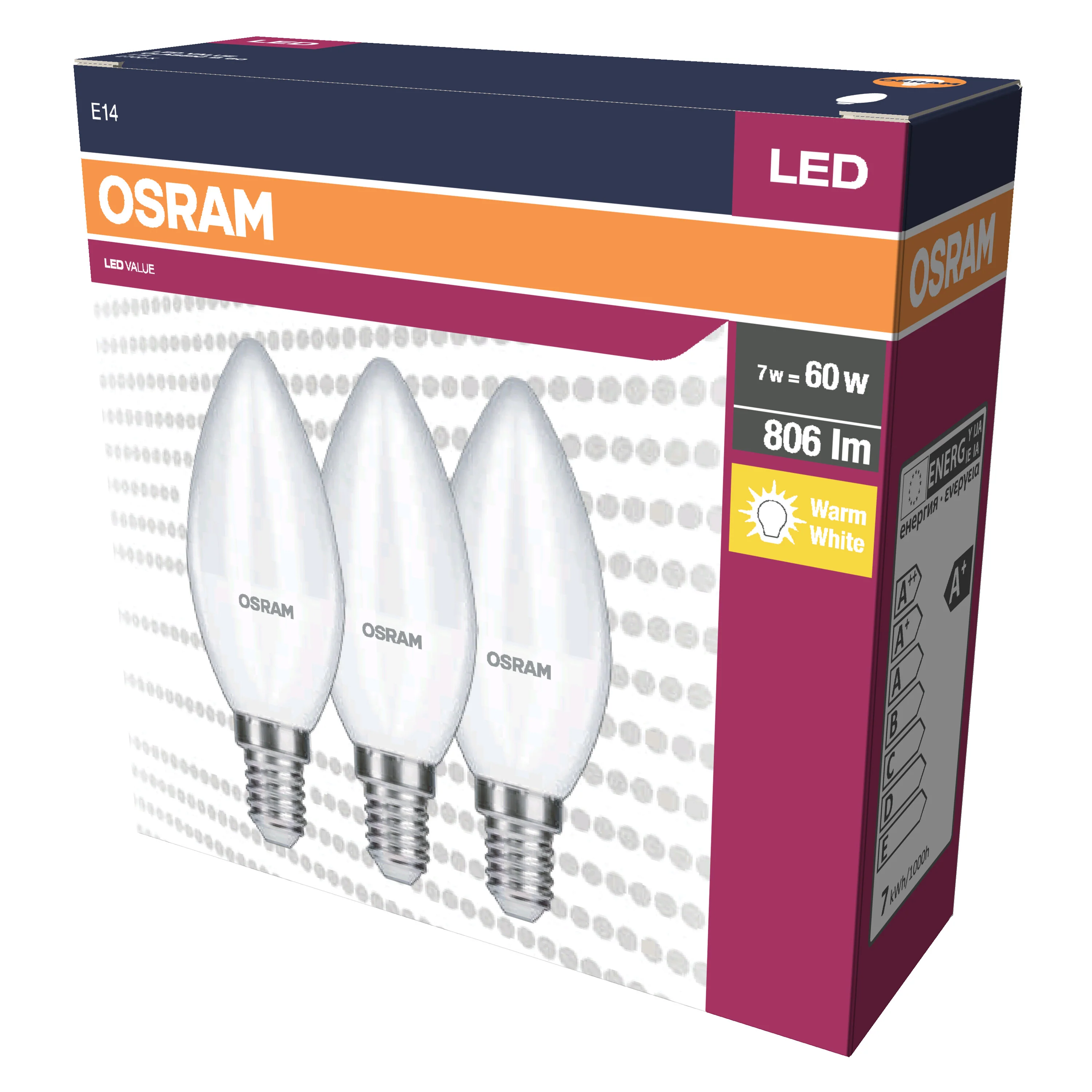 Żarówka LED OSRAM LED VALUE CLAS B 60 FR 6.8 W/2700 K E14 - Image 5