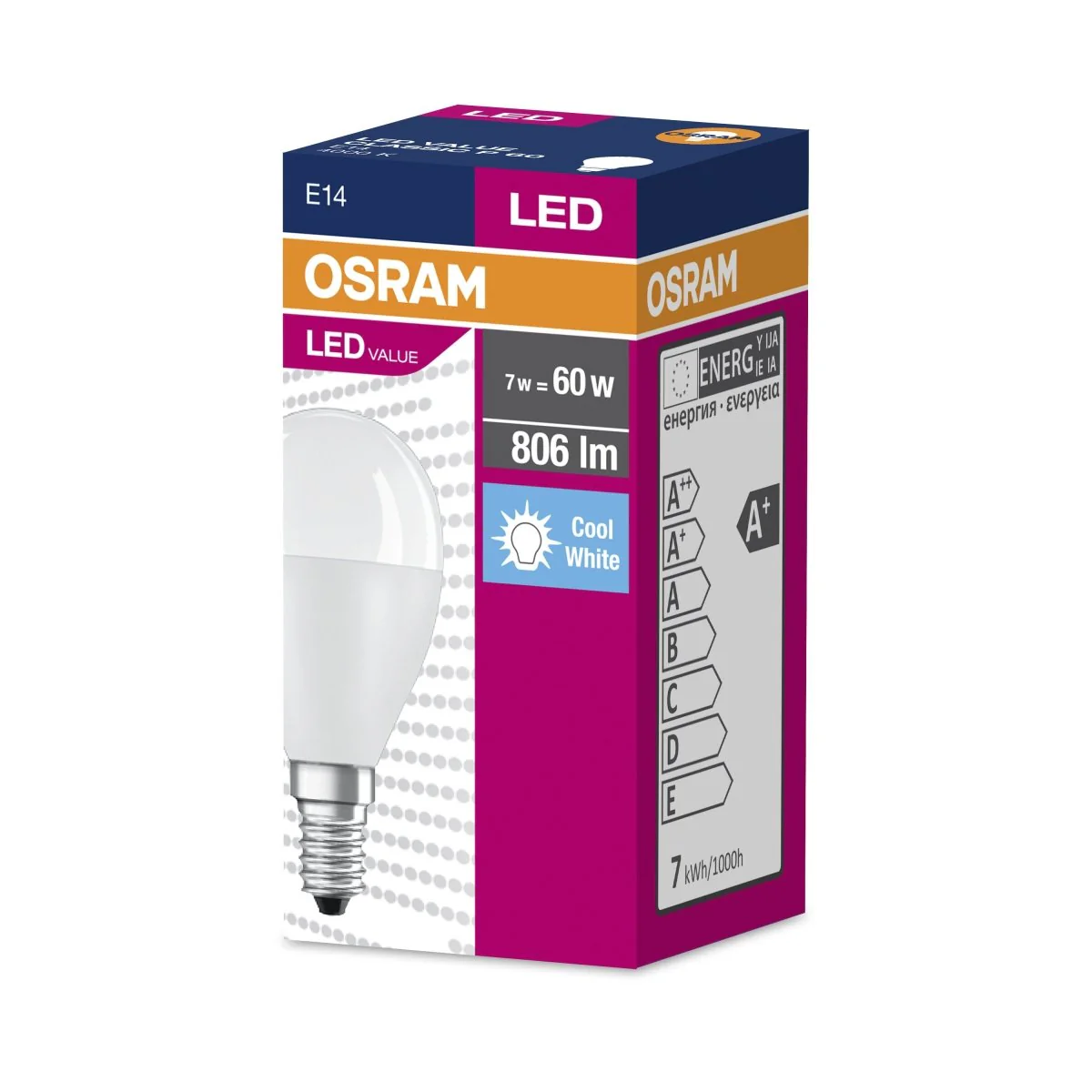 Żarówka LED OSRAM LED VALUE CLAS P 60  6.5 W/4000 K E14 neutralna - Image 2