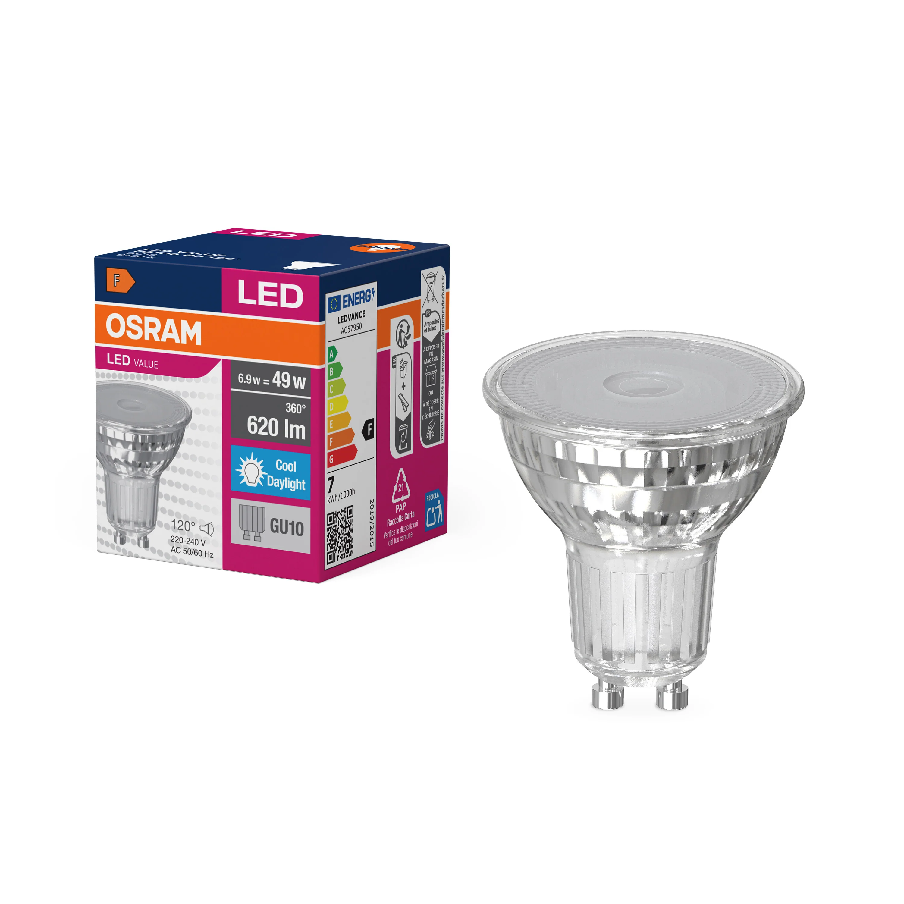 Żarówka LED OSRAM LED Value PAR16 80 120° 6.9W 865 GU10 - Image 4