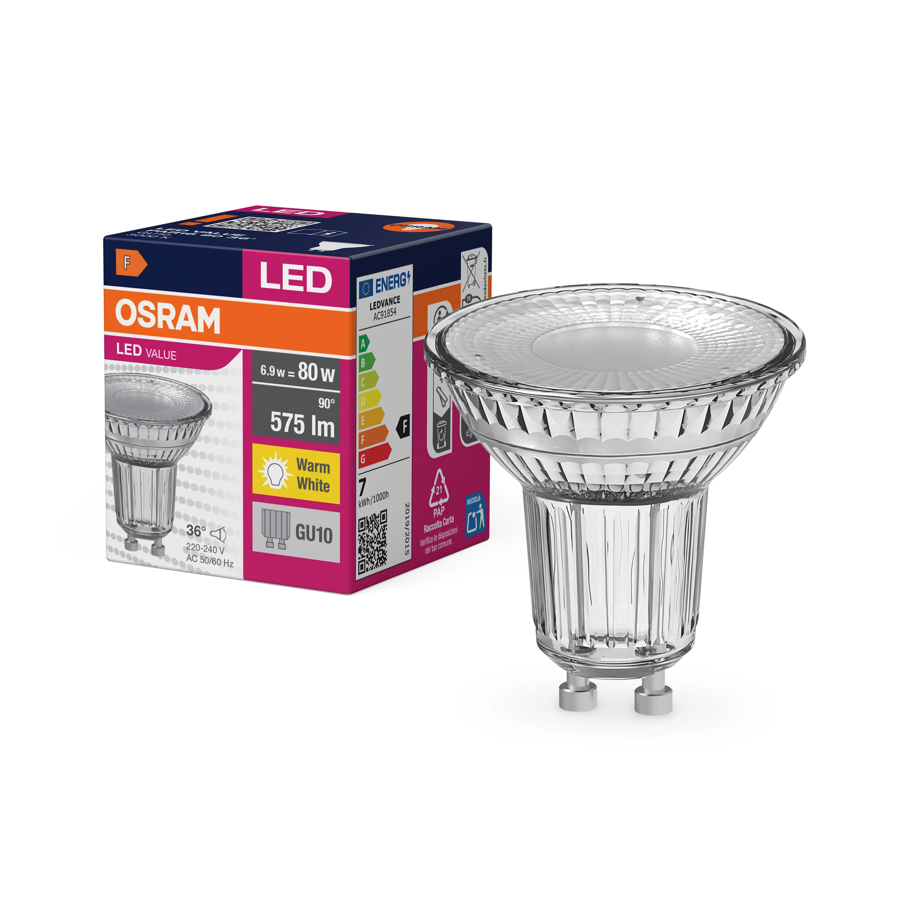 Żarówka LED OSRAM LED Value PAR16 80 36° 6.9W 830 GU10 - Image 4