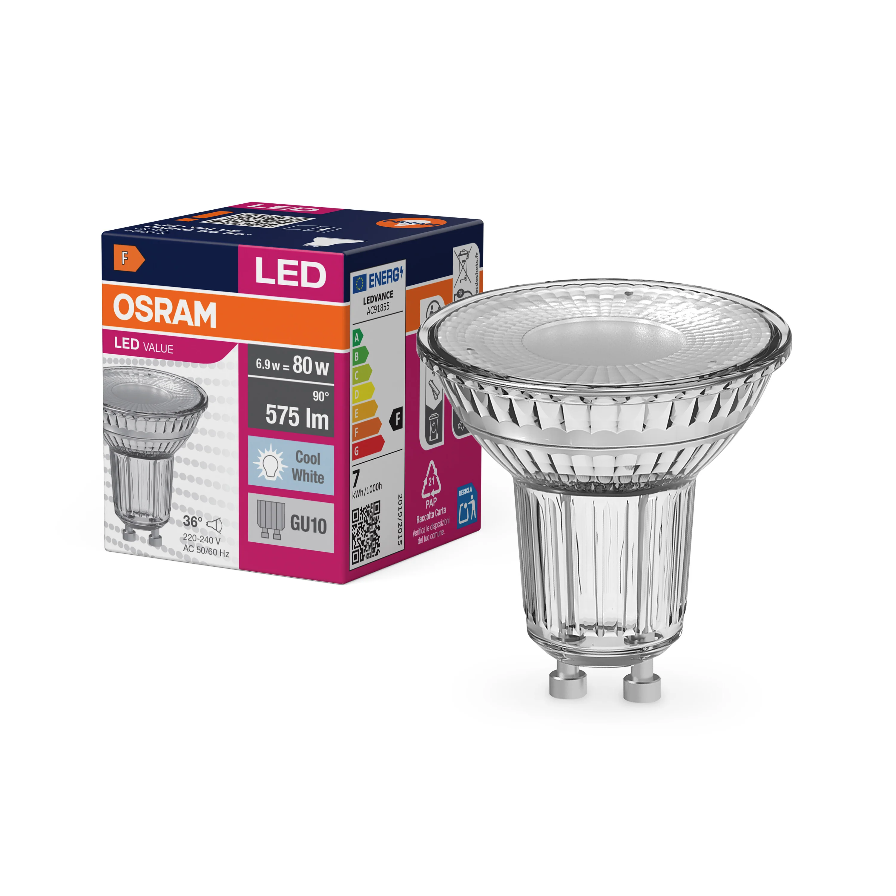 Żarówka LED OSRAM LED Value PAR16 80 36° 6.9W 840 GU10 - Image 4