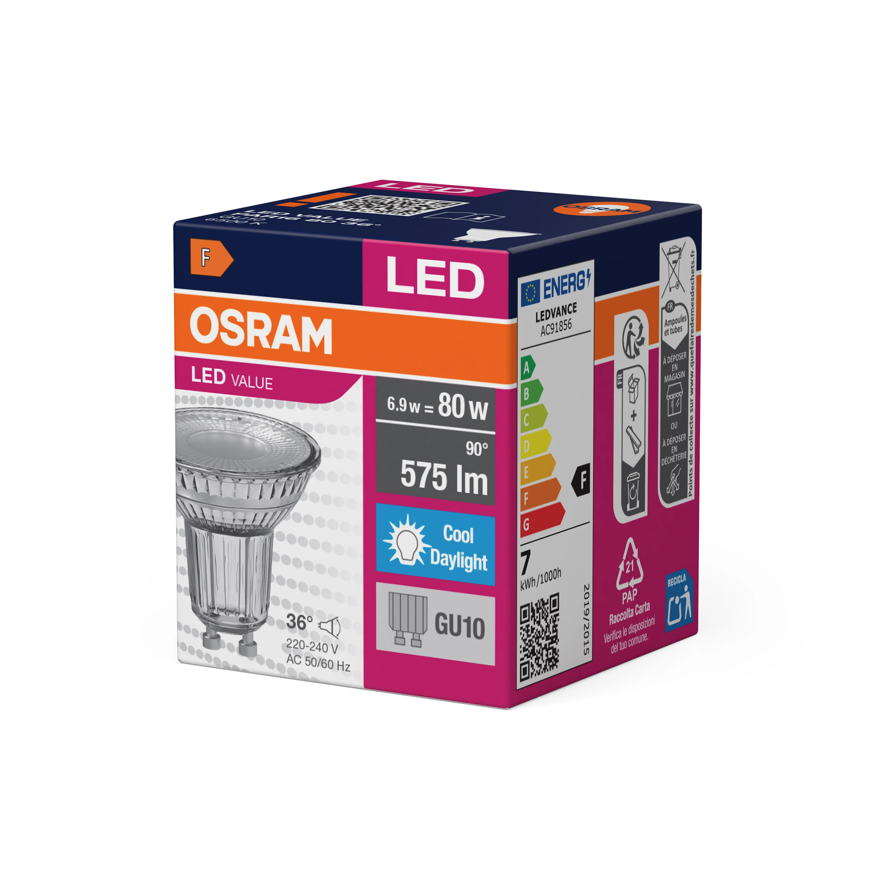 Żarówka LED OSRAM LED Value PAR16 80 36° 6.9W 865 GU10 - Image 5