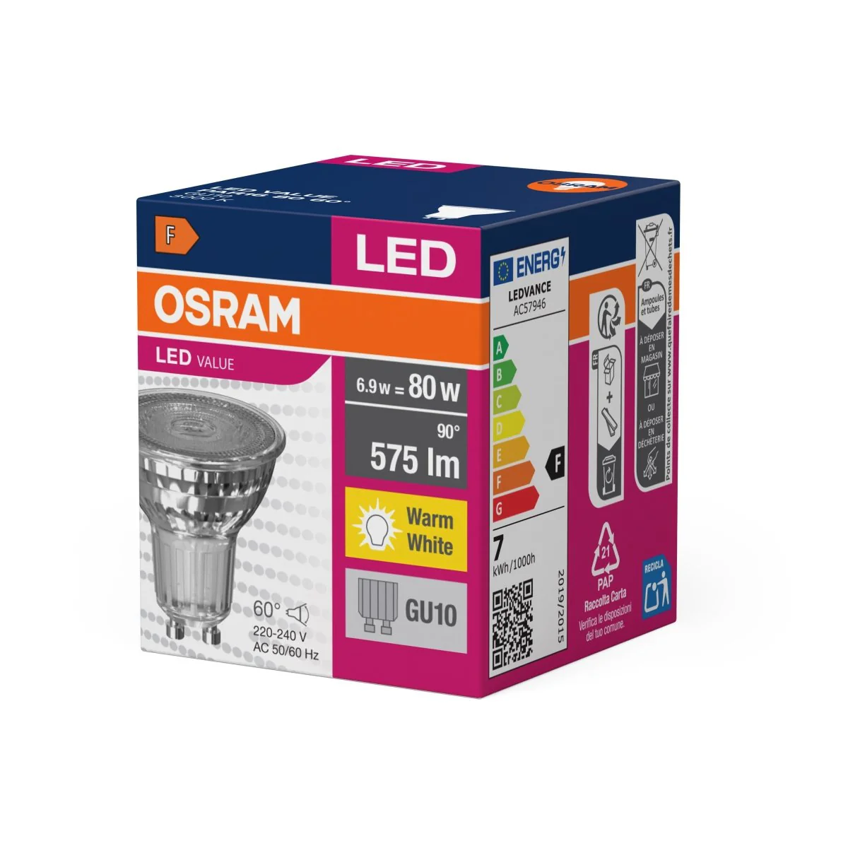 Żarówka LED OSRAM LED Value PAR16 80 60° 6.9W 830 GU10 - Image 2