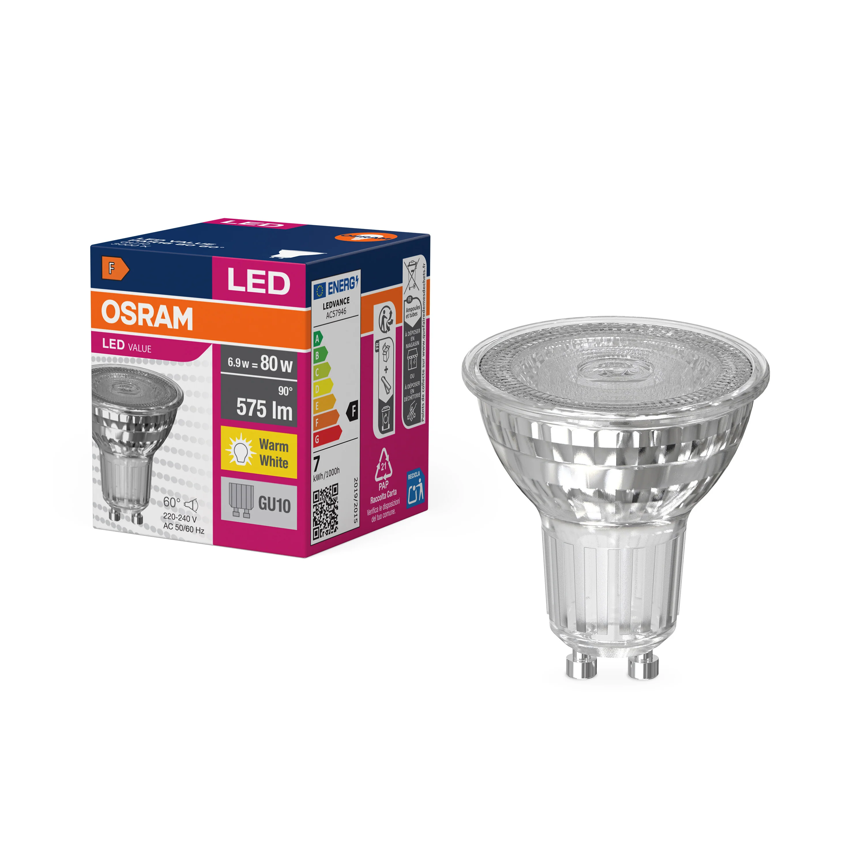 Żarówka LED OSRAM LED Value PAR16 80 60° 6.9W 830 GU10 - Image 4