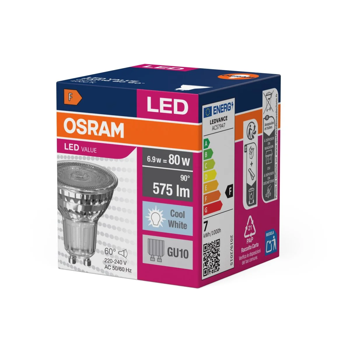 Żarówka LED OSRAM LED Value PAR16 80 60° 6.9W 840 GU10 - Image 2