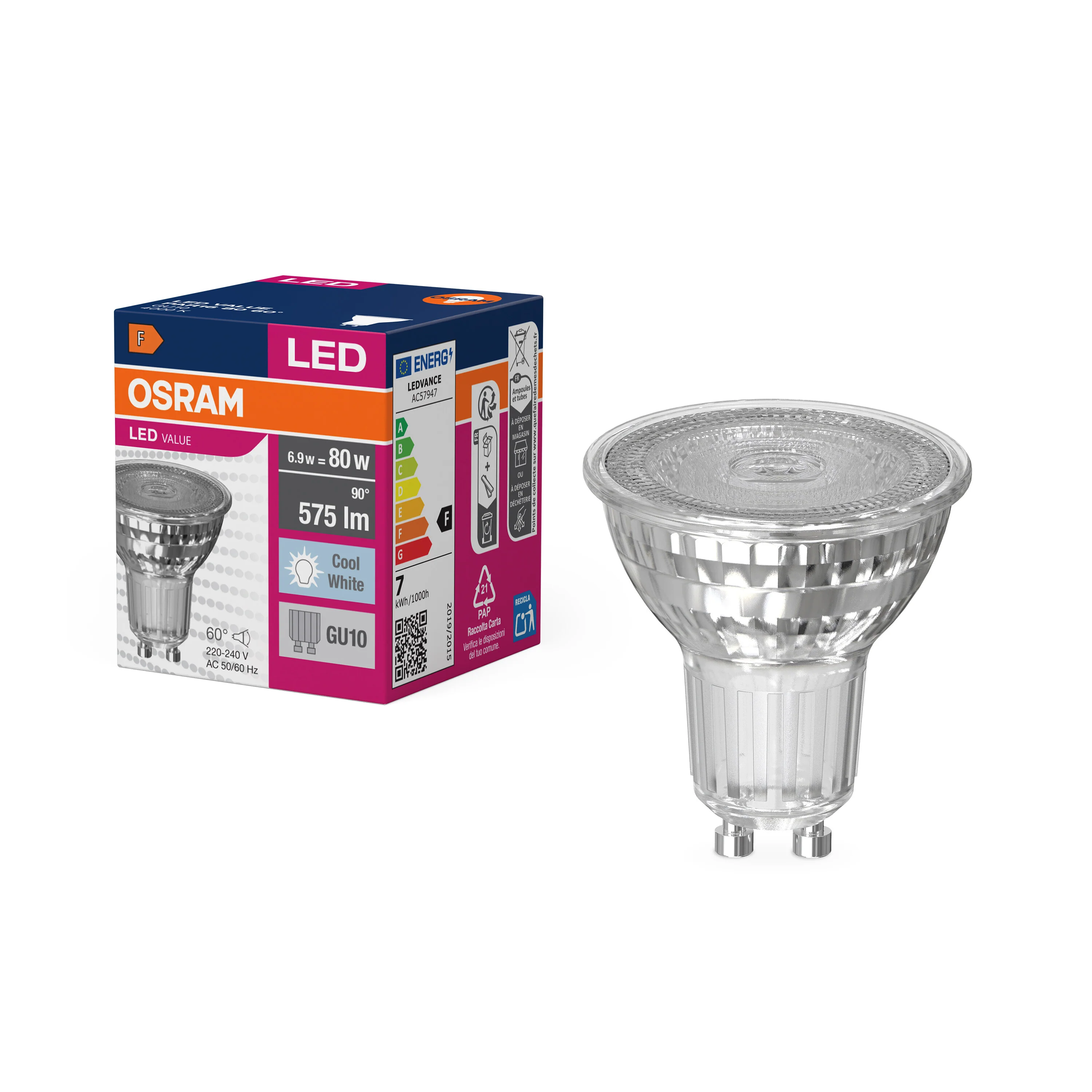 Żarówka LED OSRAM LED Value PAR16 80 60° 6.9W 840 GU10 - Image 4