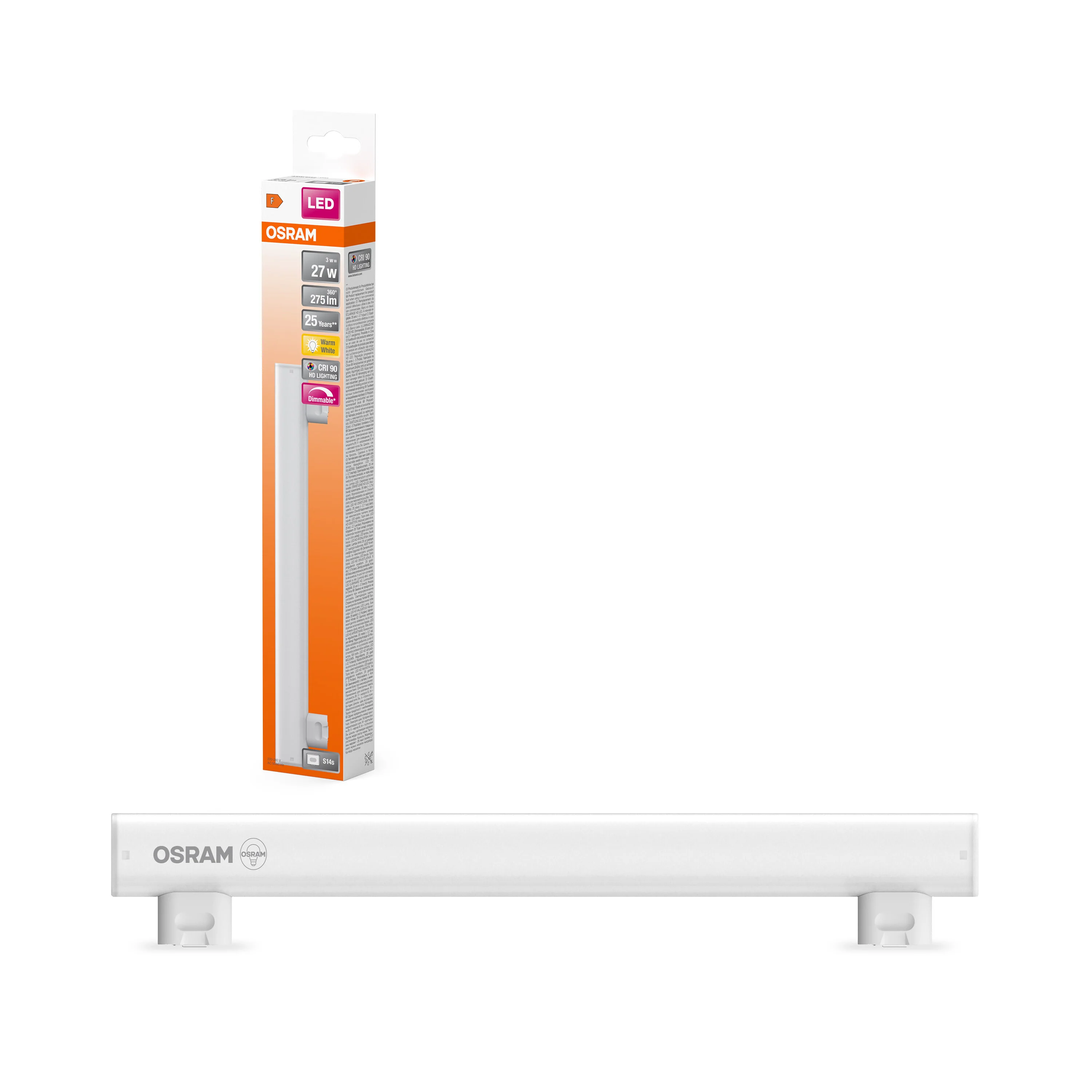 Żarówka LED OSRAM LEDinestra 30CM 27 190° DIM 3W 927 Frosted S14s - Image 4
