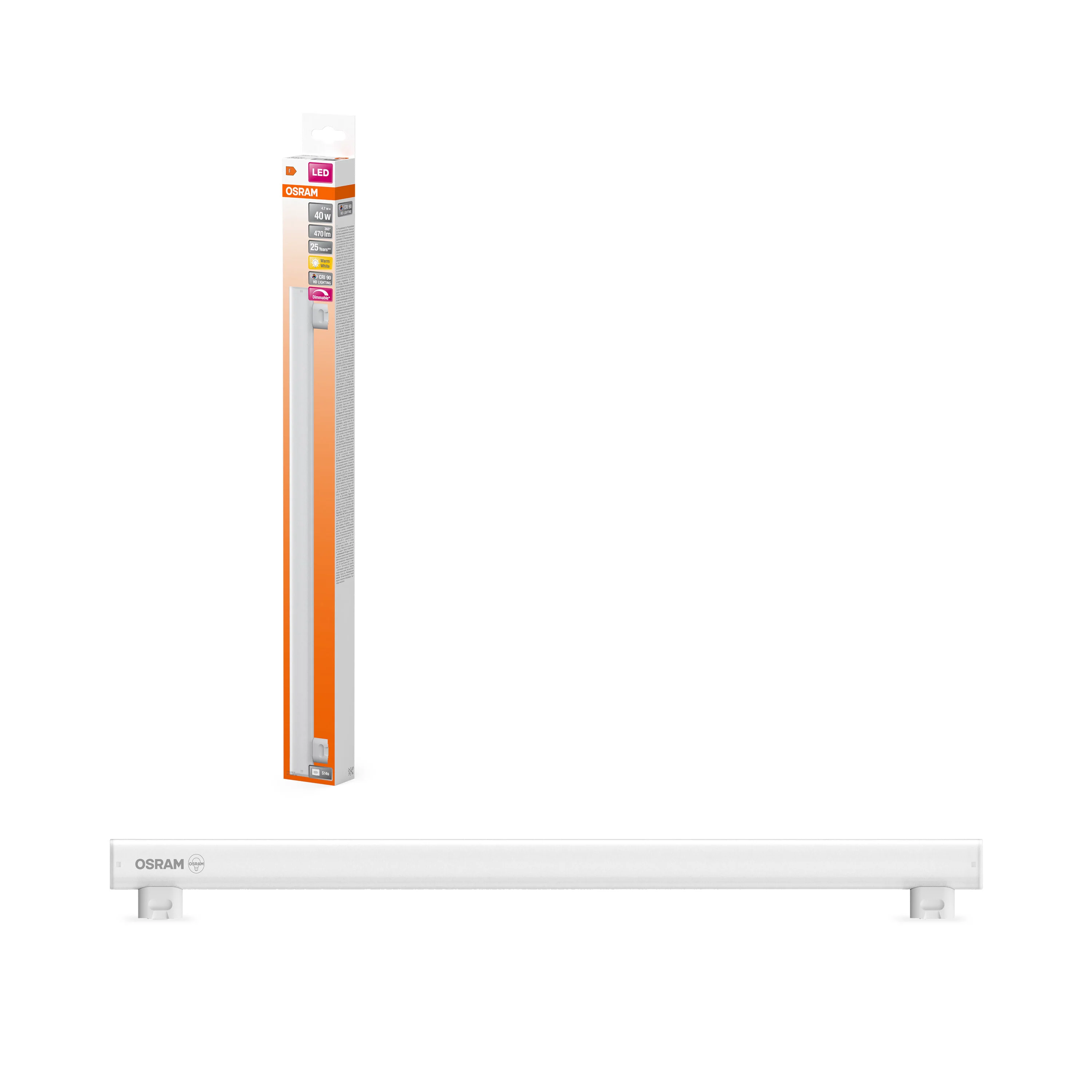 Żarówka LED OSRAM LEDinestra 50CM 40 190° DIM 4.7W 927 Frosted S14s - Image 4