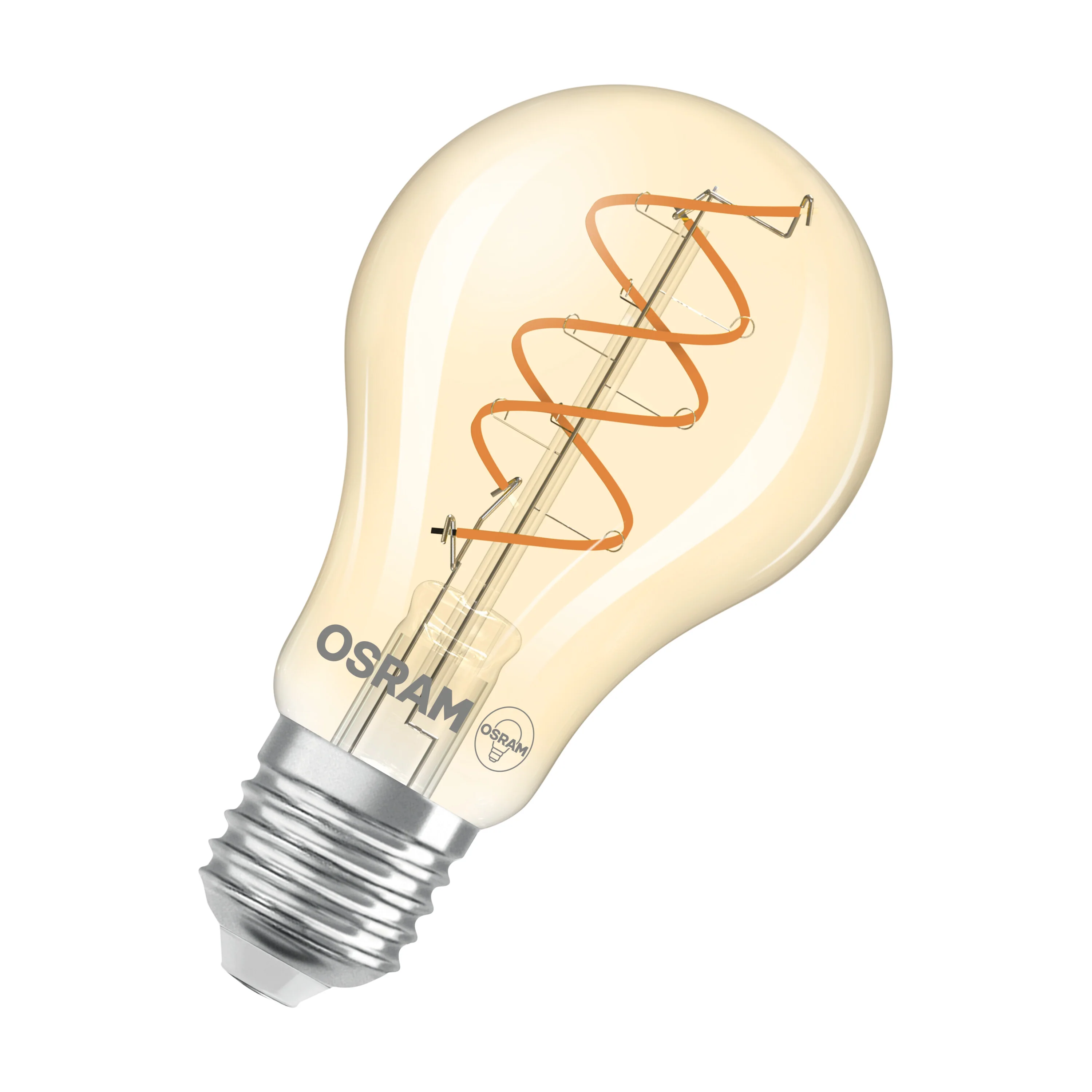 Żarówka LED OSRAM Vintage 1906 Classic A 60 Spiral Filament DIM 8W 922 Gold E27 - Image 7