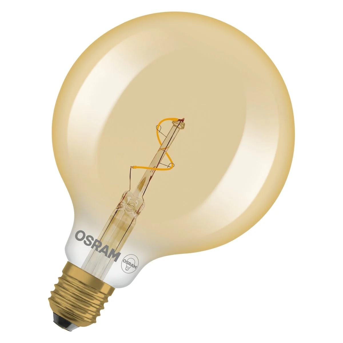 Żarówka LED OSRAM Vintage 1906 Globe 125 Spiral Filament 1.8W 822 Gold E27 - Image 3