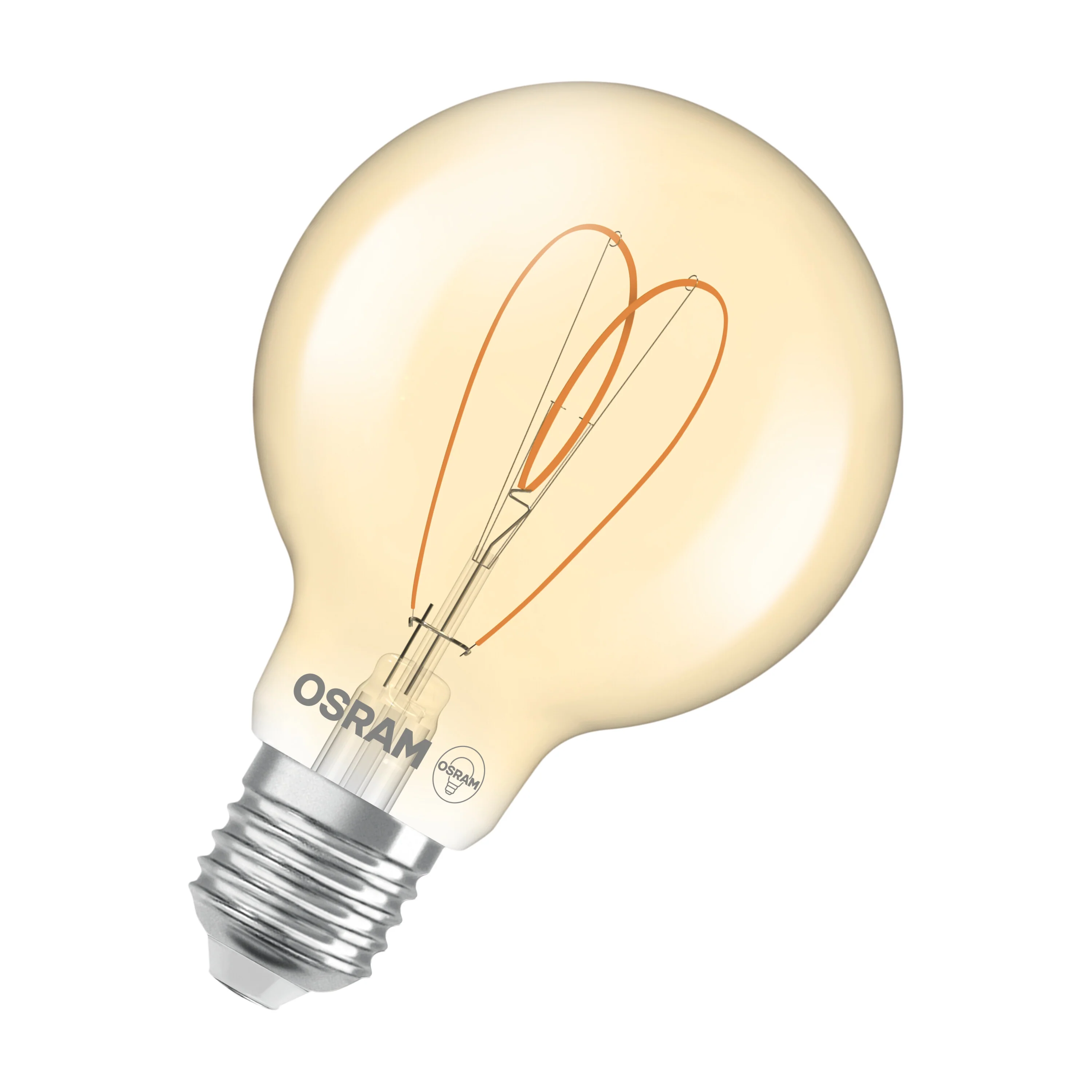 Żarówka LED OSRAM Vintage 1906 Globe 80 40 Heart Filament DIM 4.9W 922 Gold E27 - Image 7