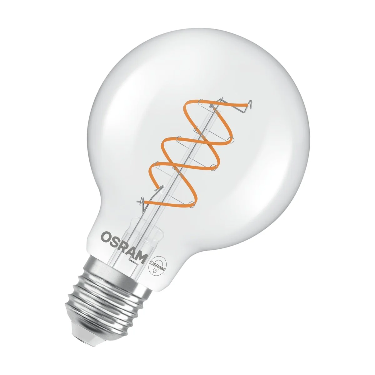 Żarówka LED OSRAM Vintage 1906 Globe 80 60 Spiral Filament DIM 7.2W 927 Clear E27 - Image 3