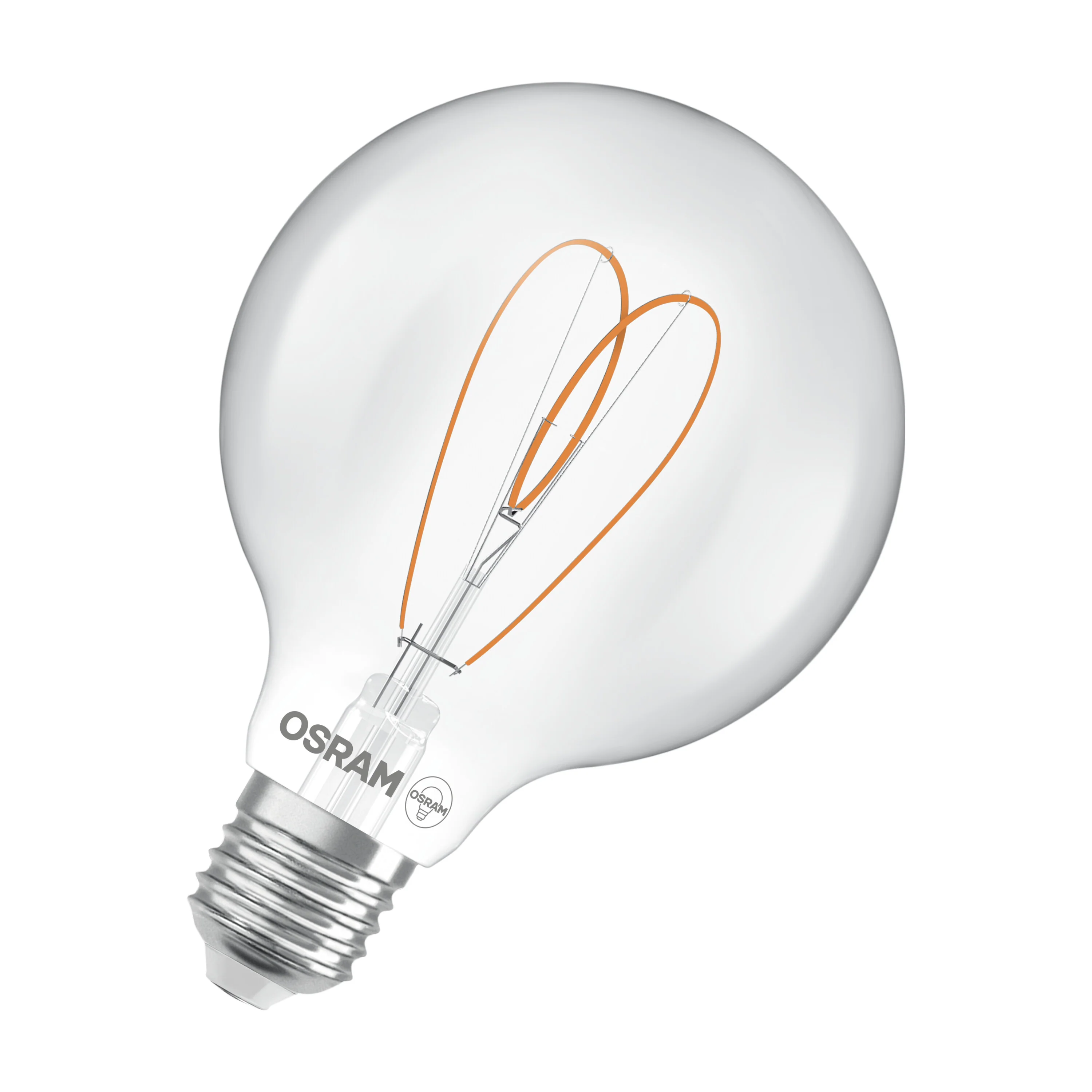 Żarówka LED OSRAM Vintage 1906 Globe 95 60 Heart Filament DIM 7.2W 927 Clear E27 - Image 7