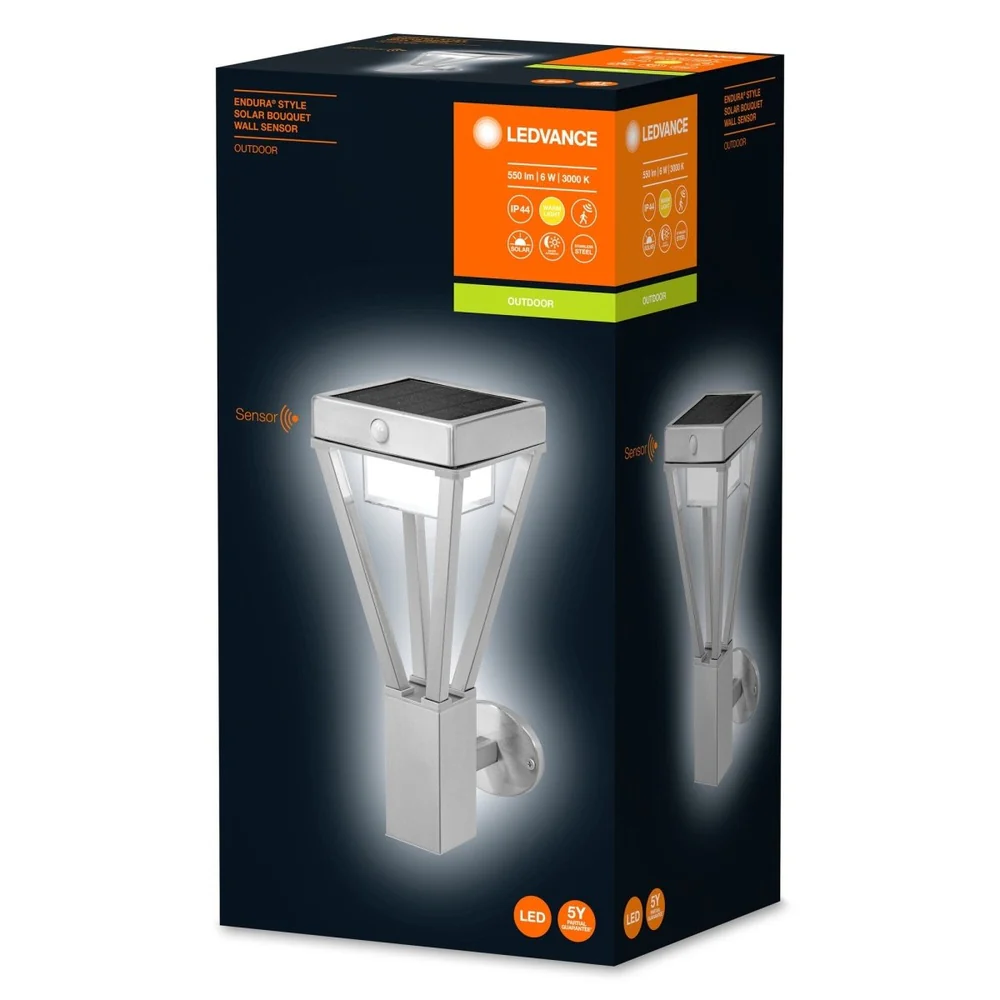 Kinkiet zewnętrzny LED ENDURA STYLE SOLAR BOUQUET Wall sensor stainless steel - Image 3
